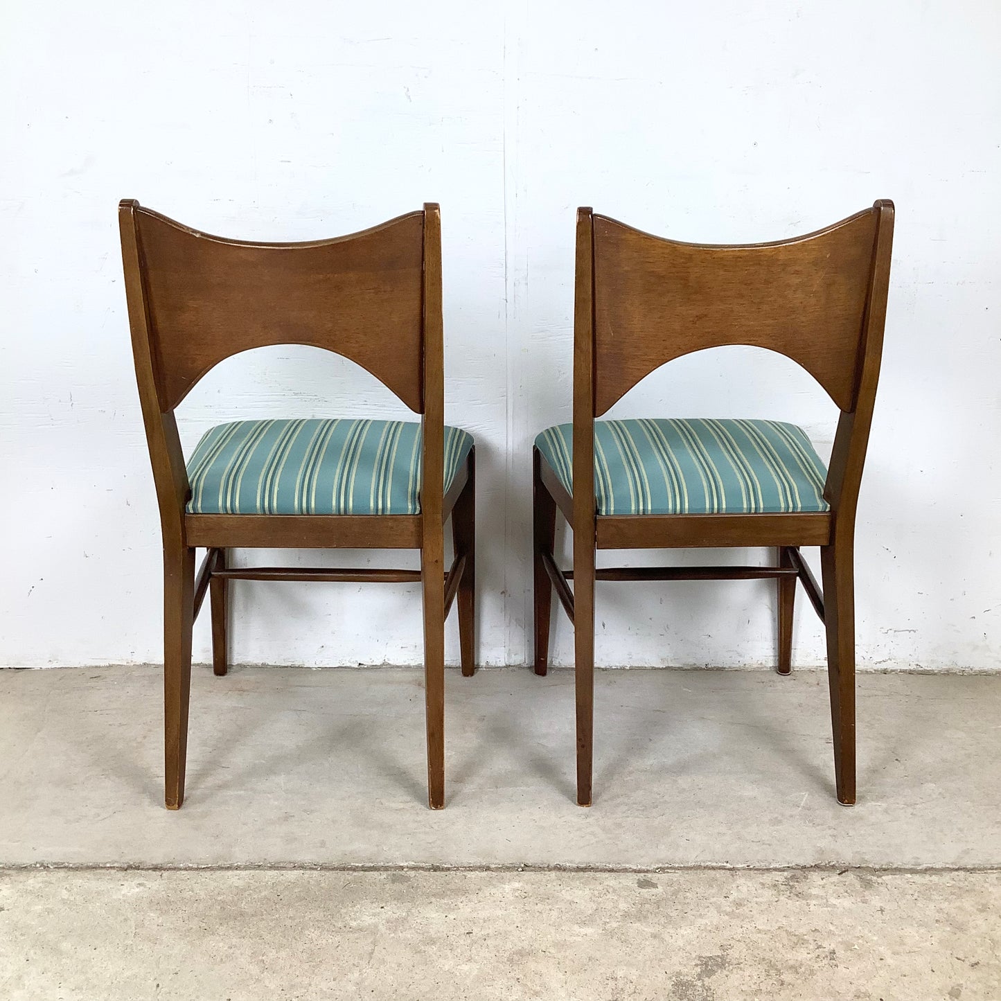 Mid-Century Broyhill "Saga" Walnut Dining Chairs-  set of Six