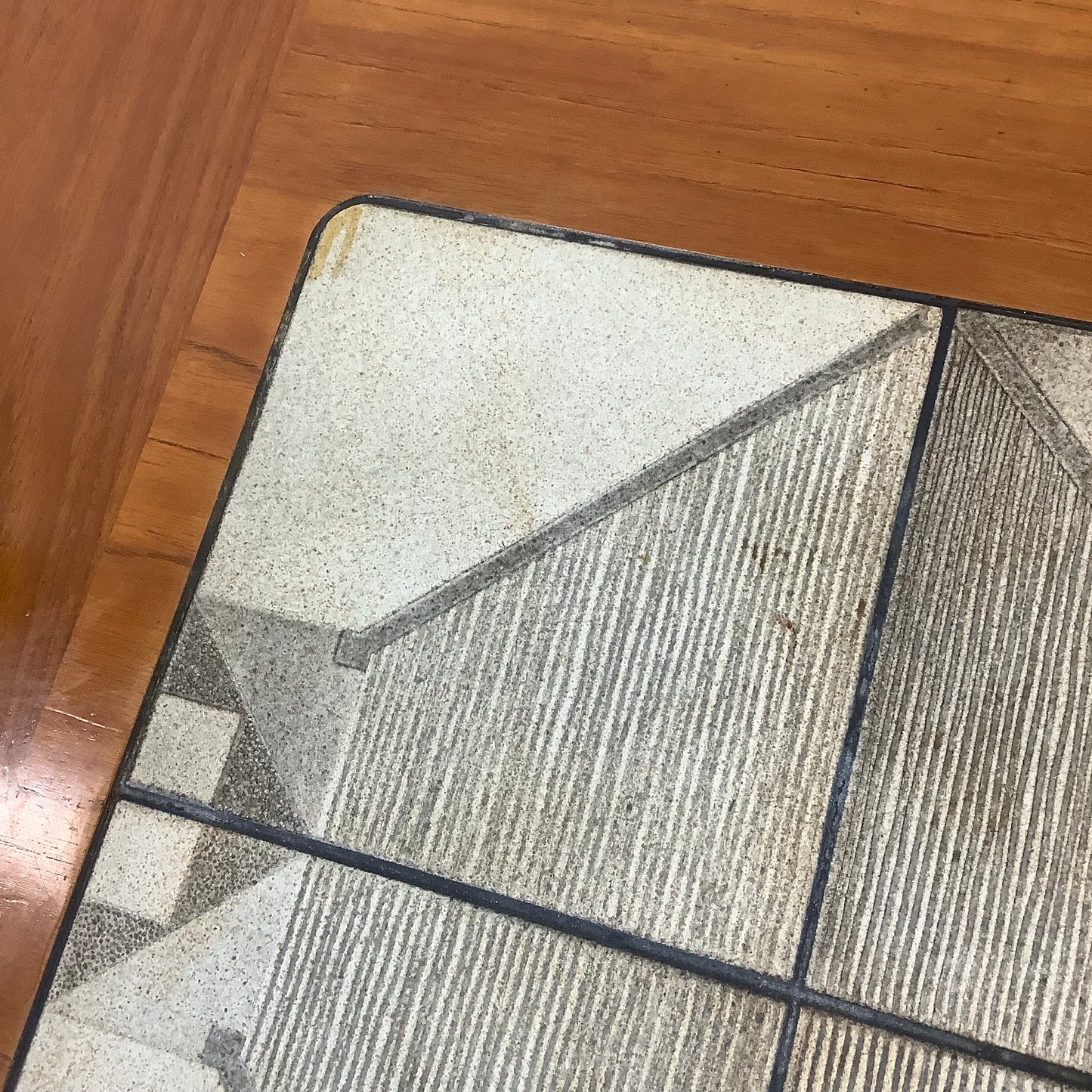 Danish Modern Teak & Tile Coffee Table