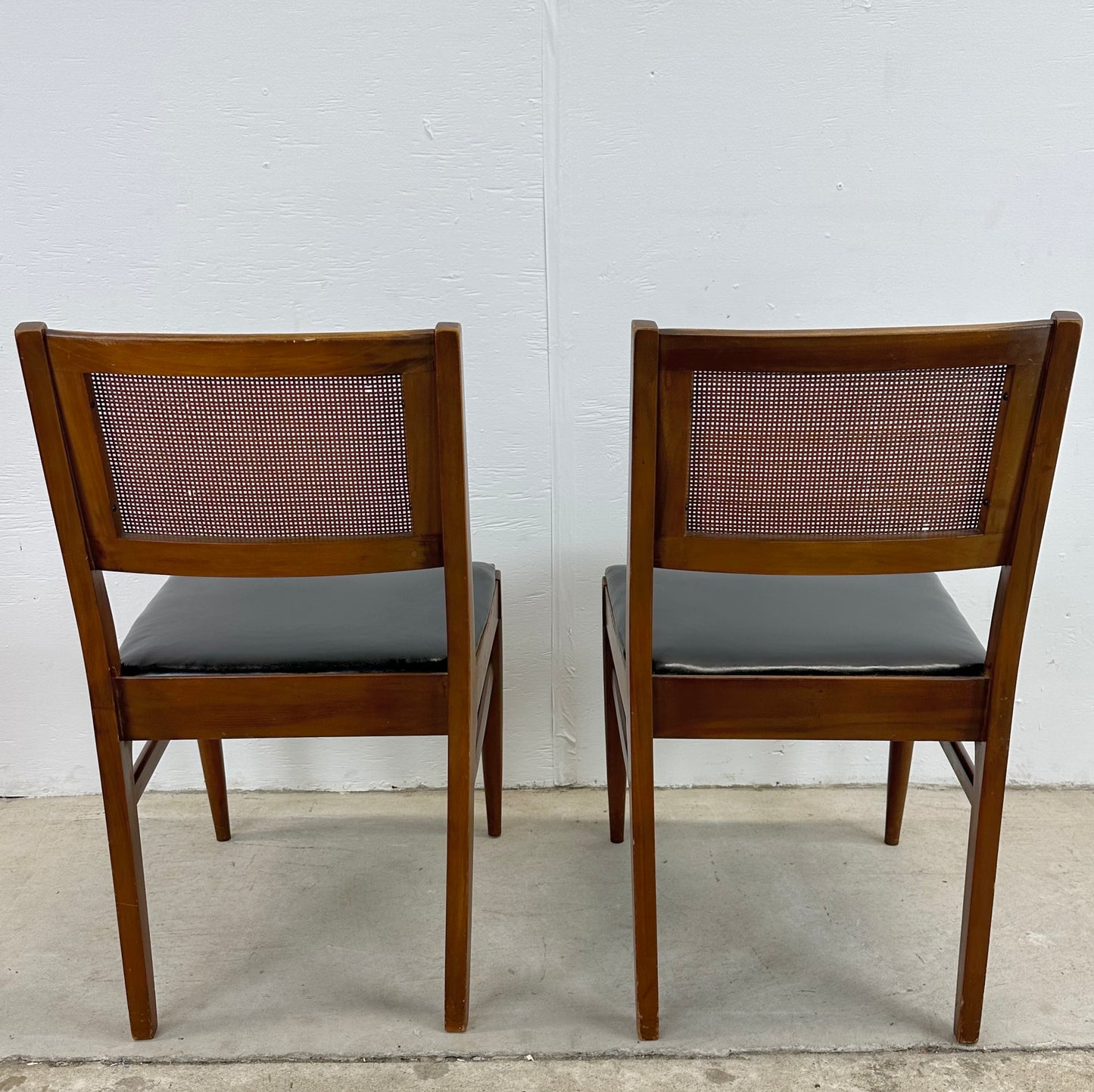 Mid-Century Cane Back Dining Chairs after Jens Risom