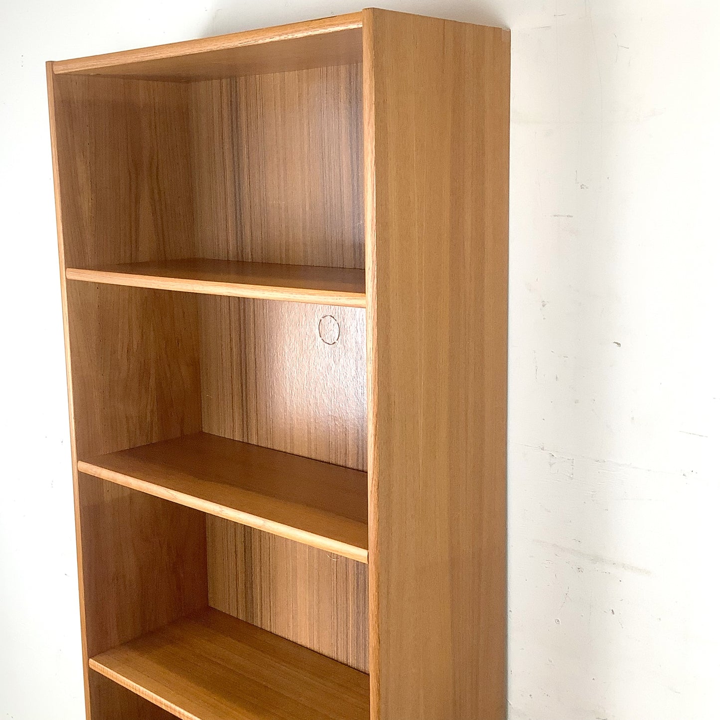 Vintage Scandinavian Modern Teak Open Bookcase