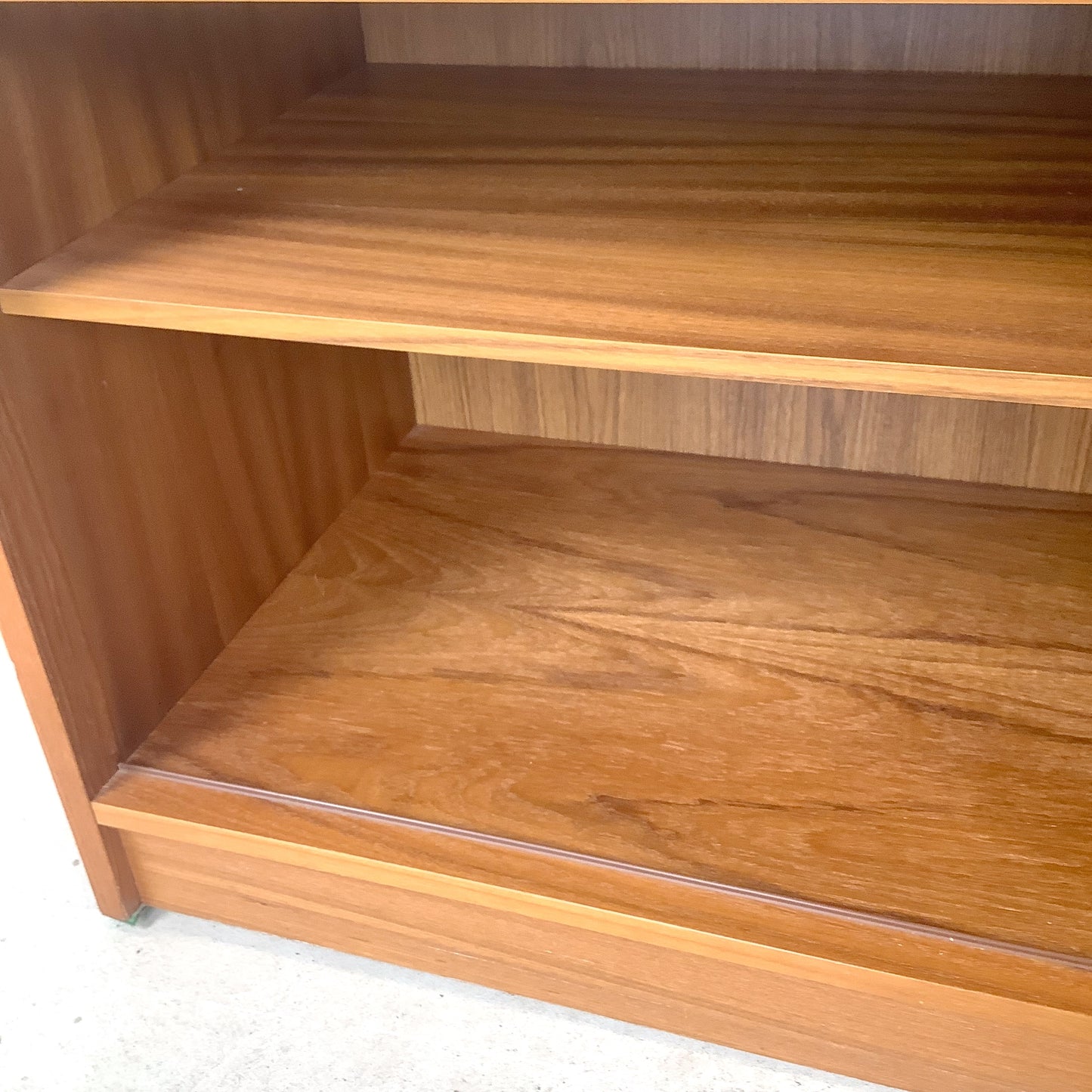Vintage Scandinavian Modern Teak Credenza & Media Cabinet with Sliding Doors