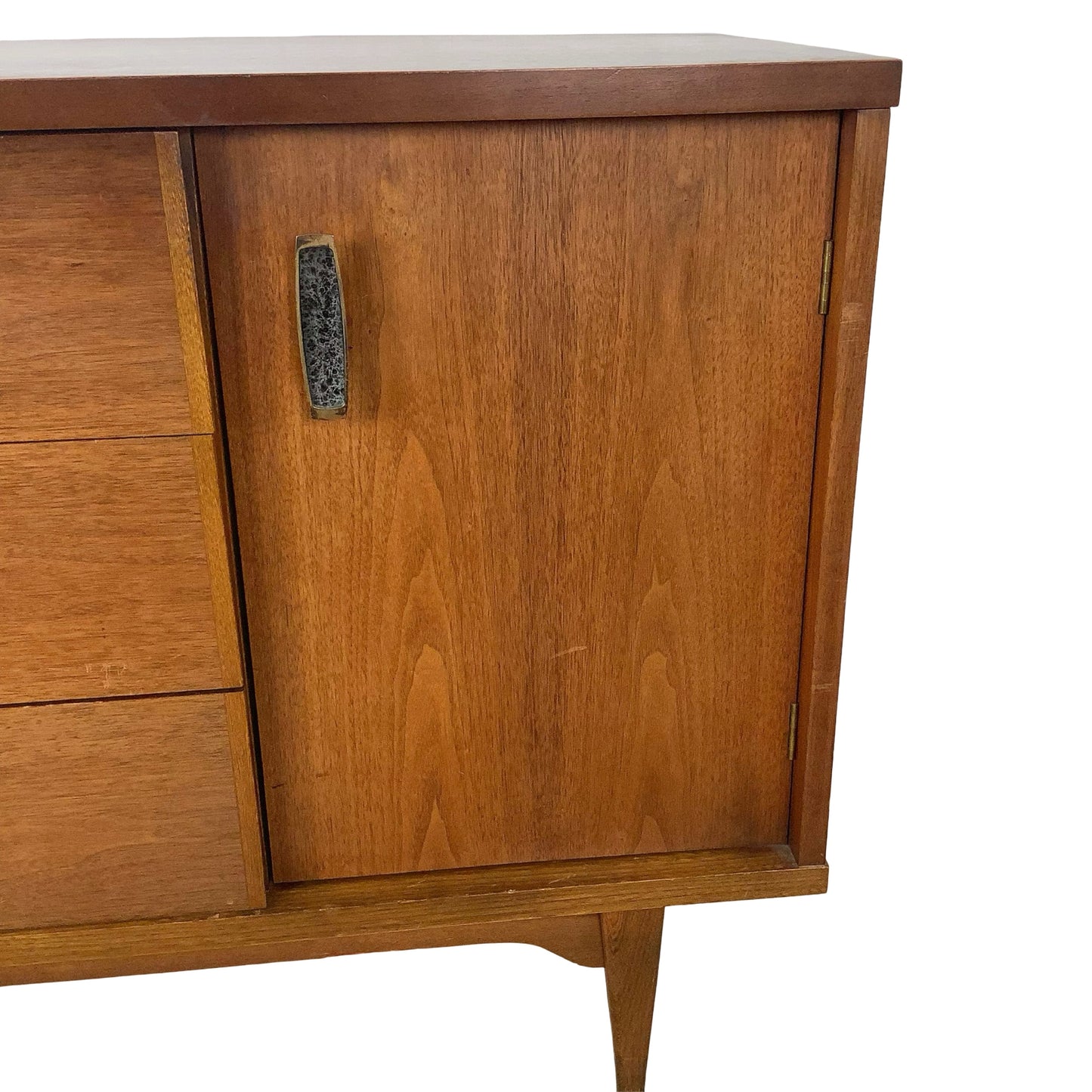 Mid-Century Walnut Sideboard Credenza Cabinet