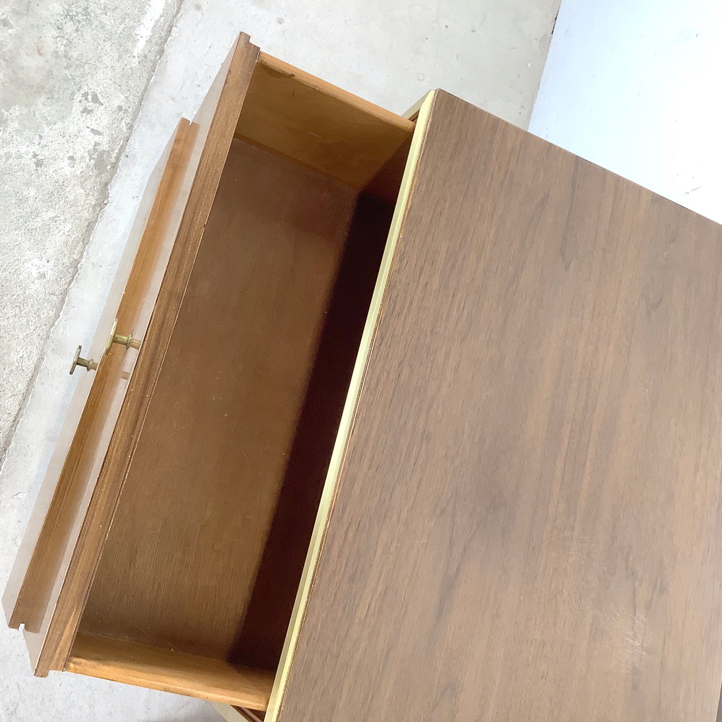 Mid-Century Brass Leg Nightstands- a Pair