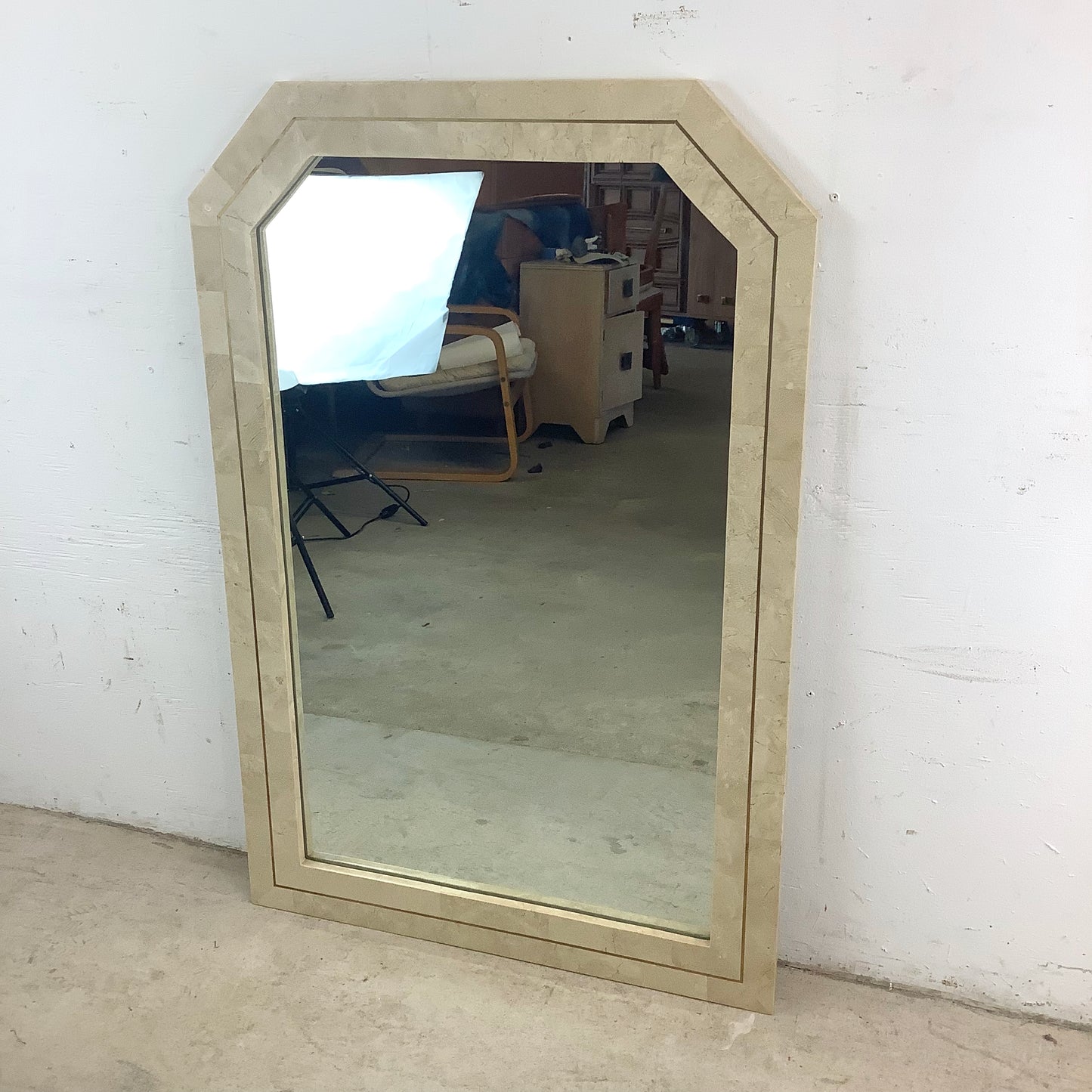 Vintage Tessellated Stone Wall Mirror