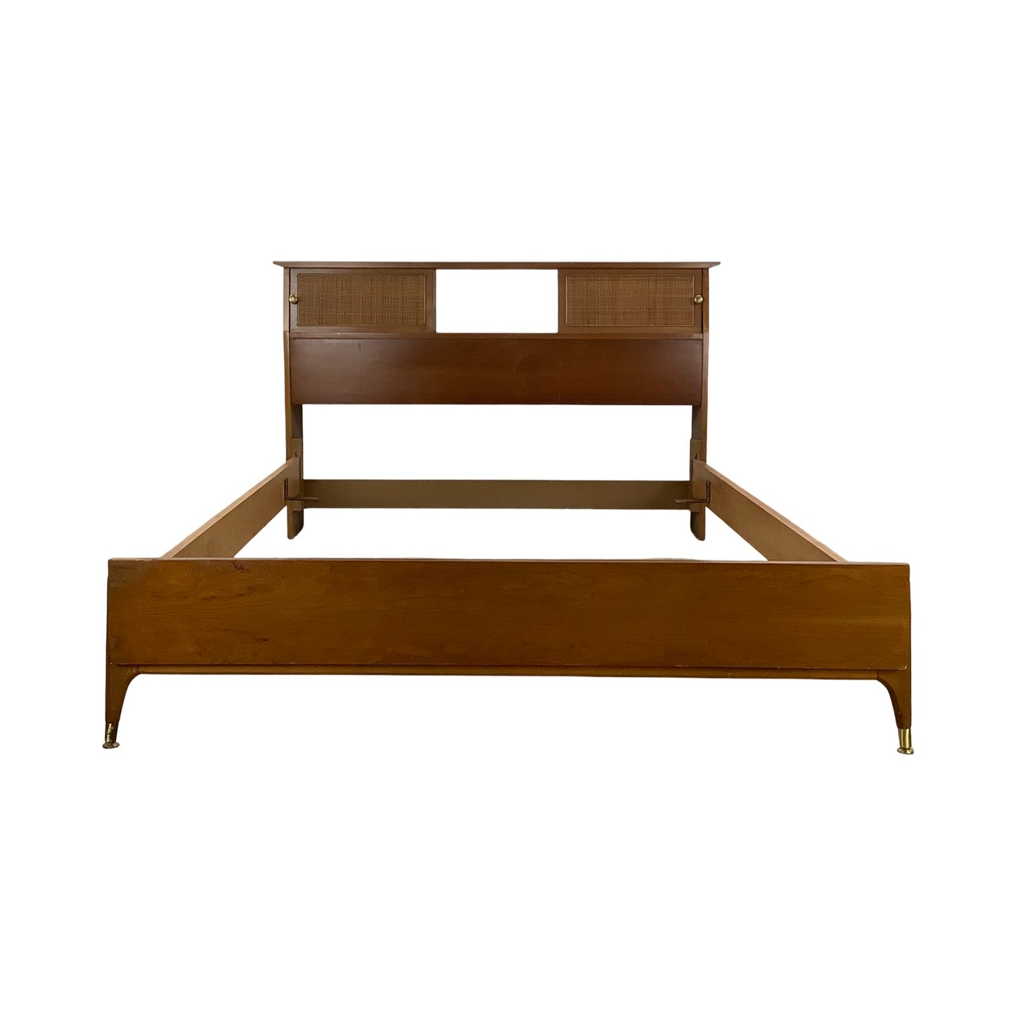 Vintage Mid-Century Bed Frame with Storage- Full