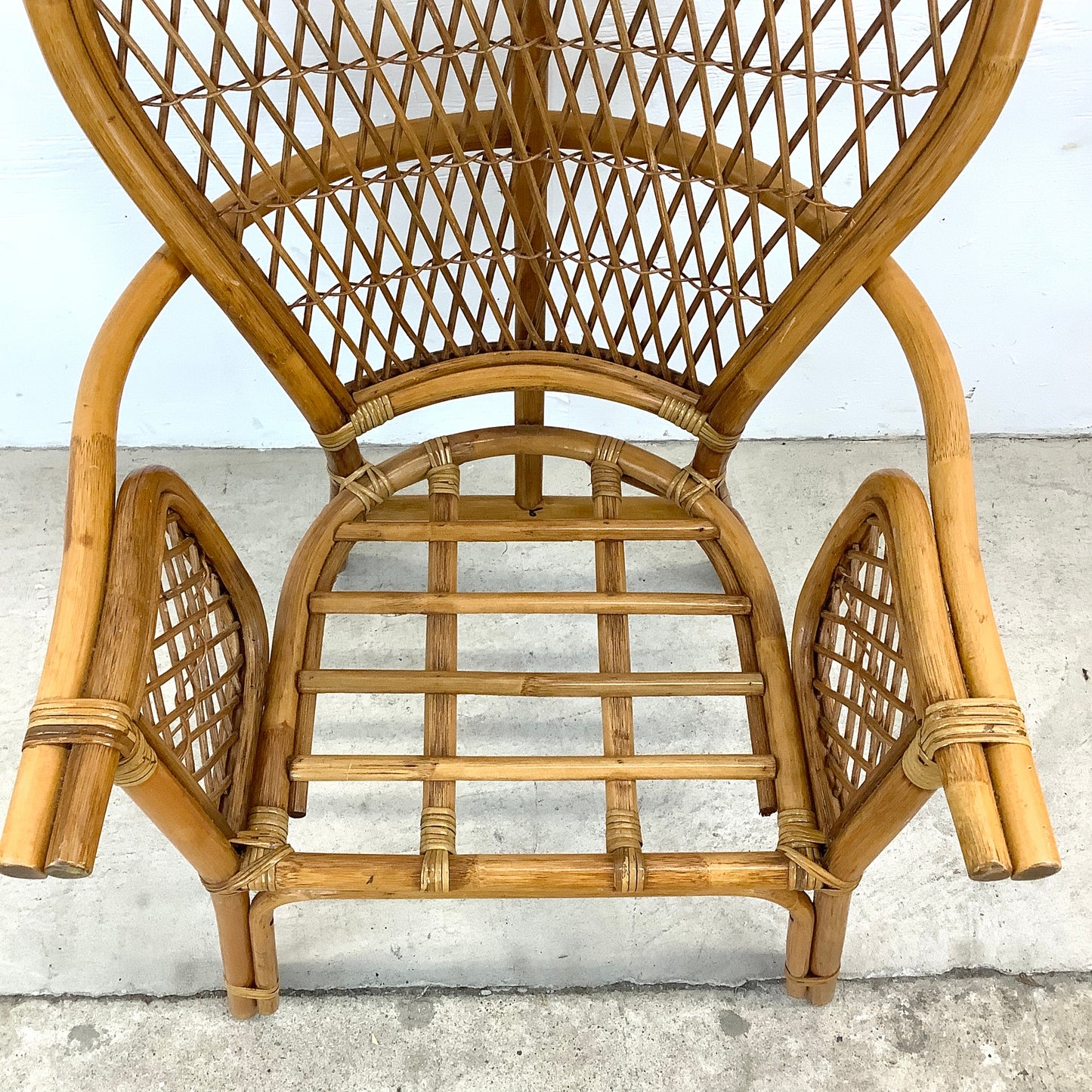 Vintage Coastal Rattan Armchair