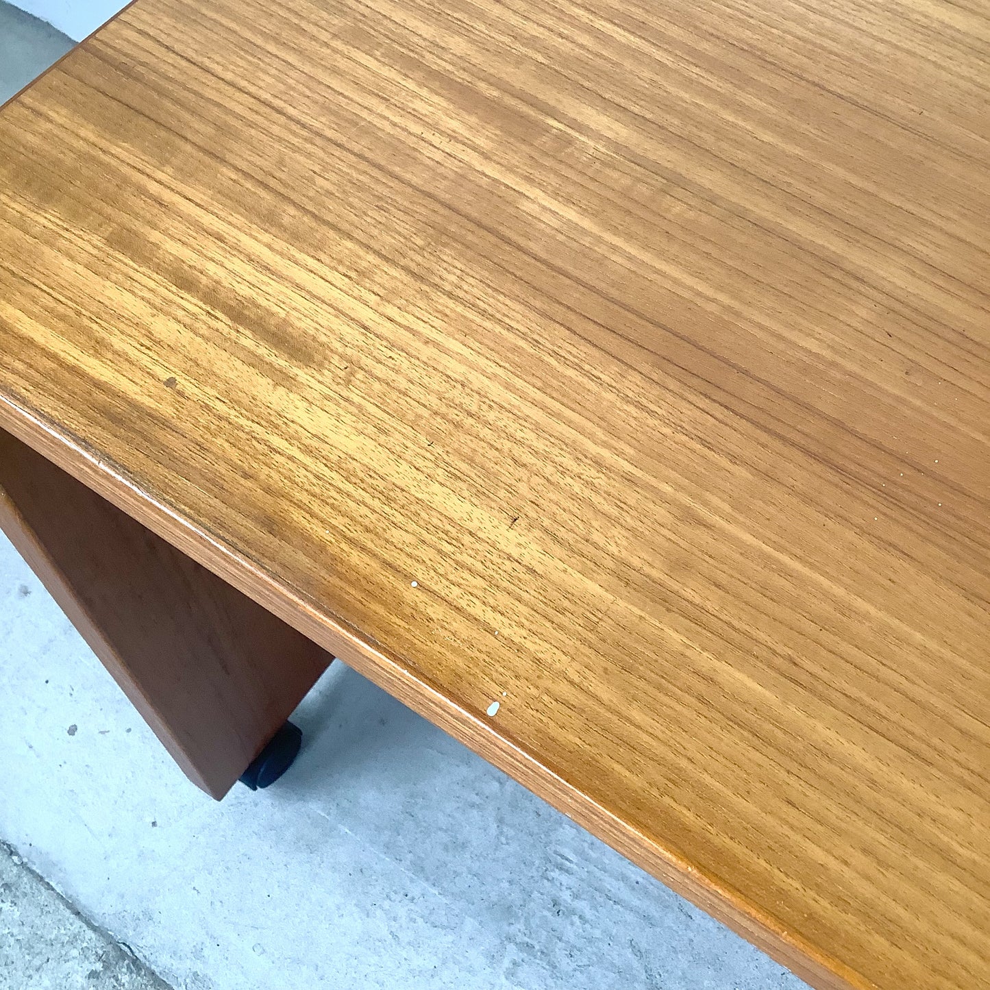 Mid-Century Danish Modern Teak Single Pedestal Writing Desk