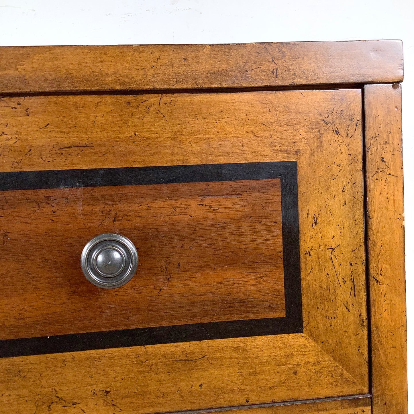 Transitional Two-Drawer Dresser With X Base