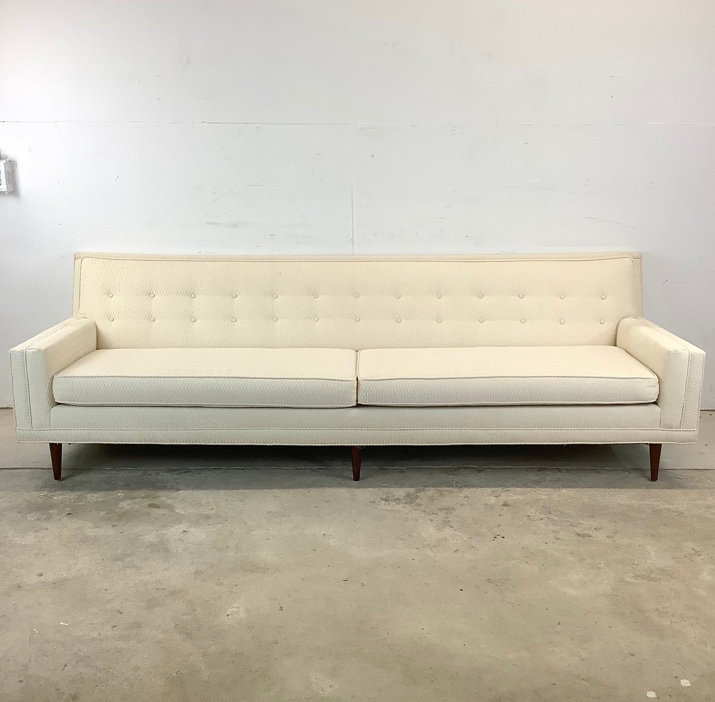 Striking Tufted Mid-Century Modern Sofa