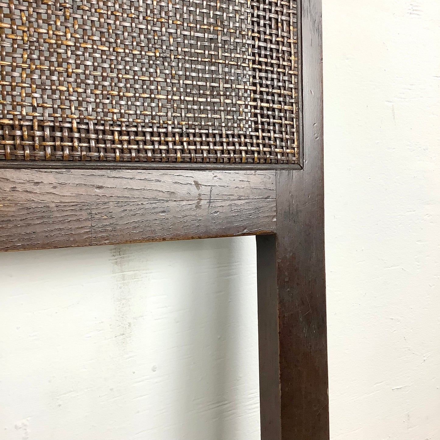 Mid-Century Cane Front Headboard- King Size