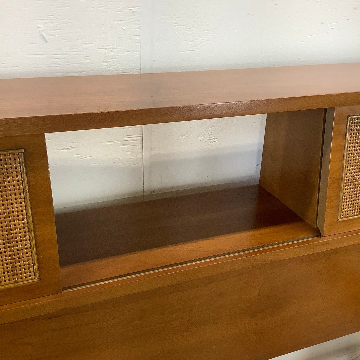 Vintage Mid-Century Bed Frame with Storage- Full