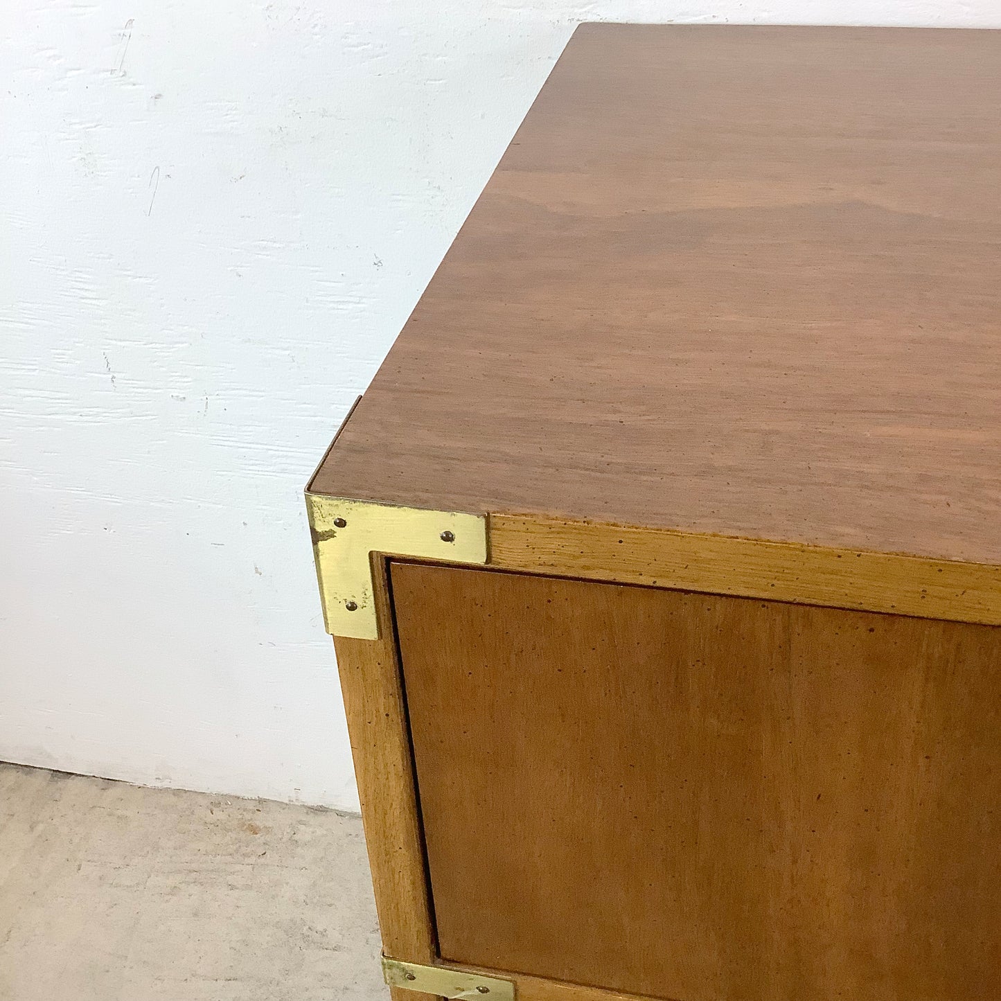 Vintage Three Drawer Campaign Dresser