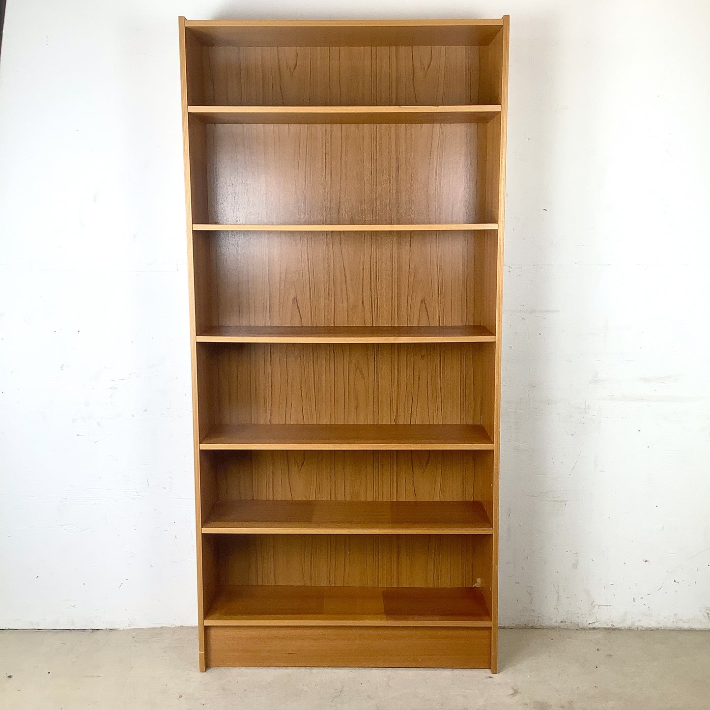 Scandinavian Modern Style Teak Bookcase | Open Display Shelving Cabinet