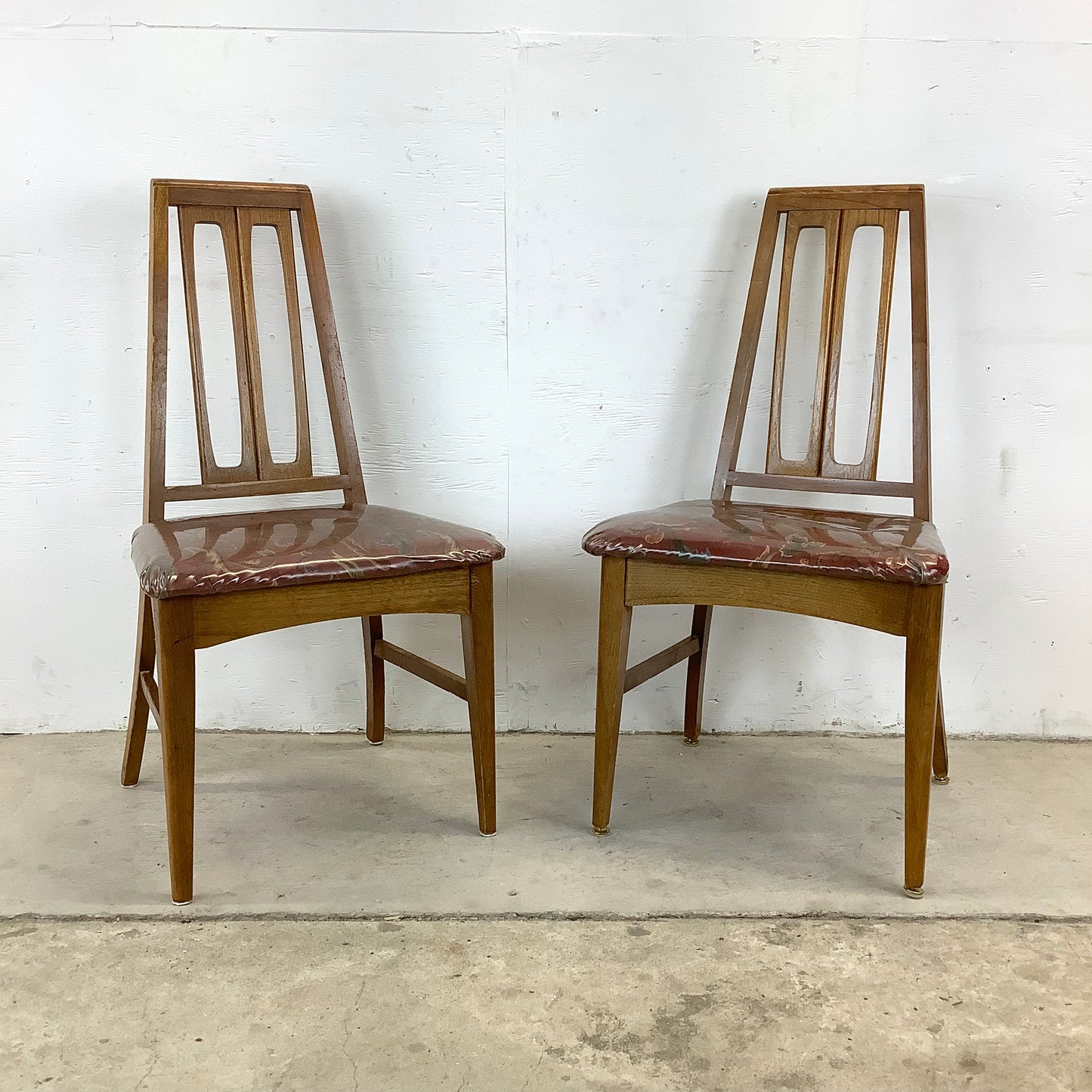 Young Manufacturing attributed Walnut Dining Chairs — A Set of Six