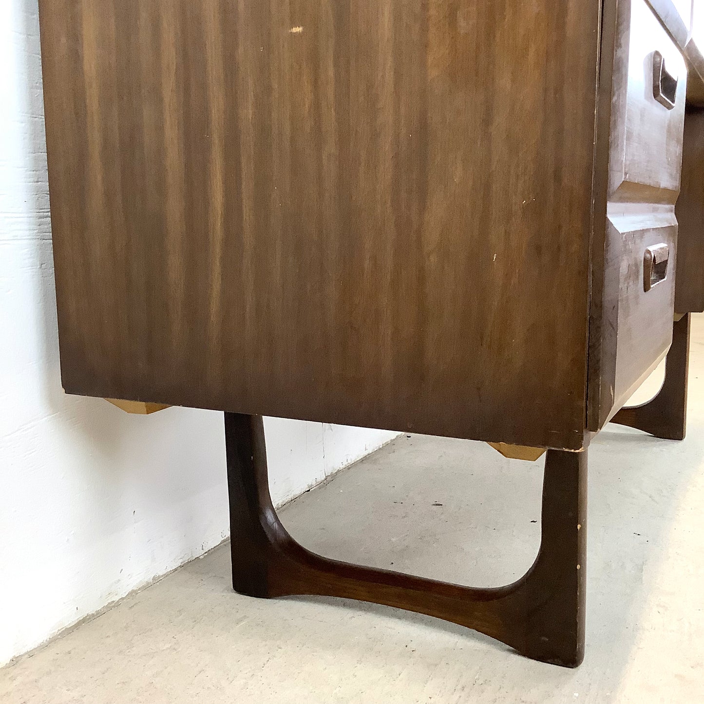 Mid-Century Six Drawer Writing Desk