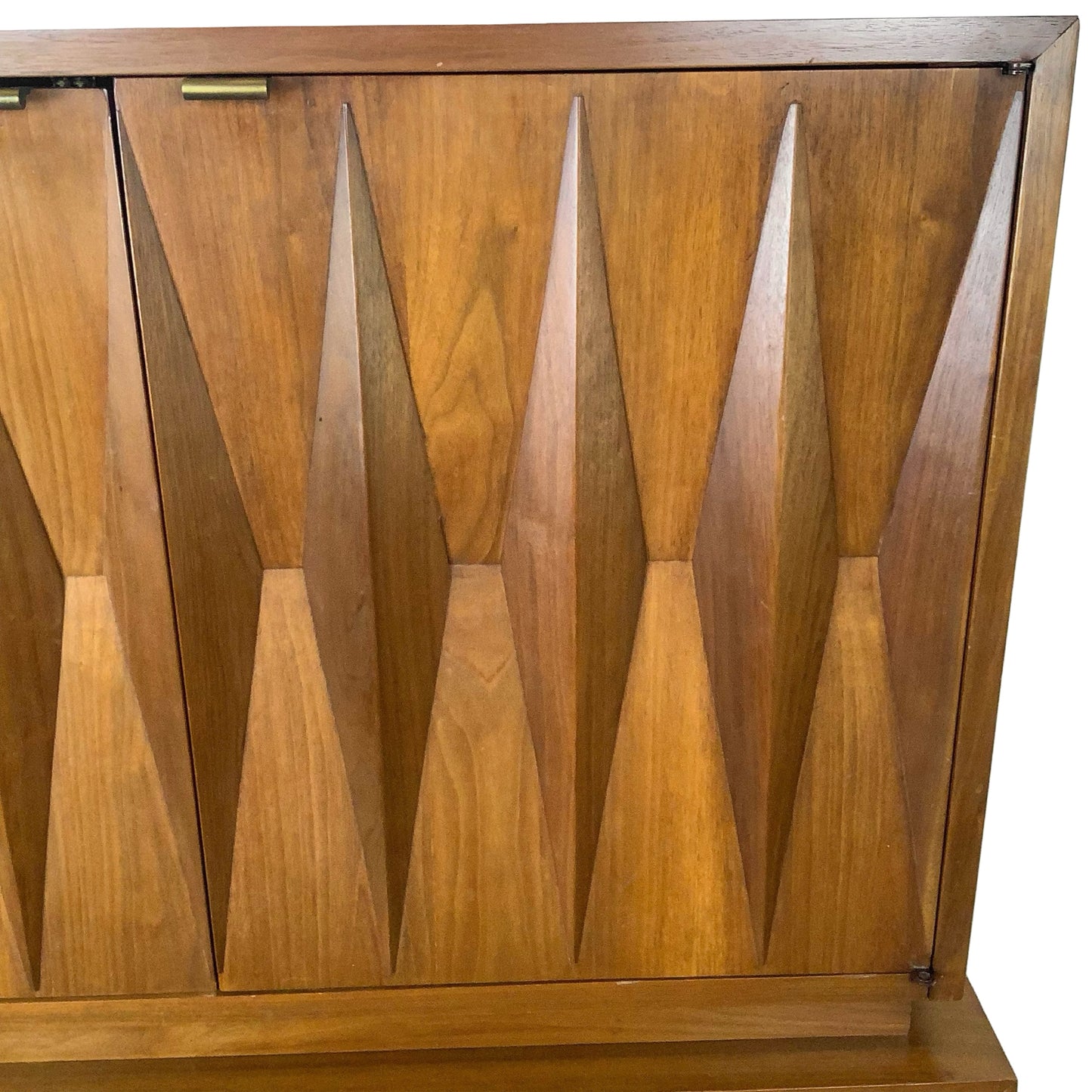 Merton Gershun for American of Martinsville "Harlequin" Walnut Mid-Century Modern Highboy Gentleman's Chest Dresser