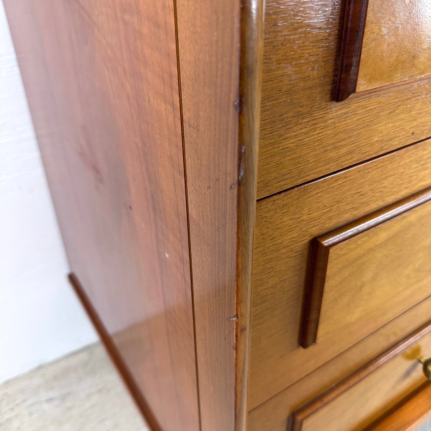 Mid-Century Highboy Dresser with Drumstick Legs