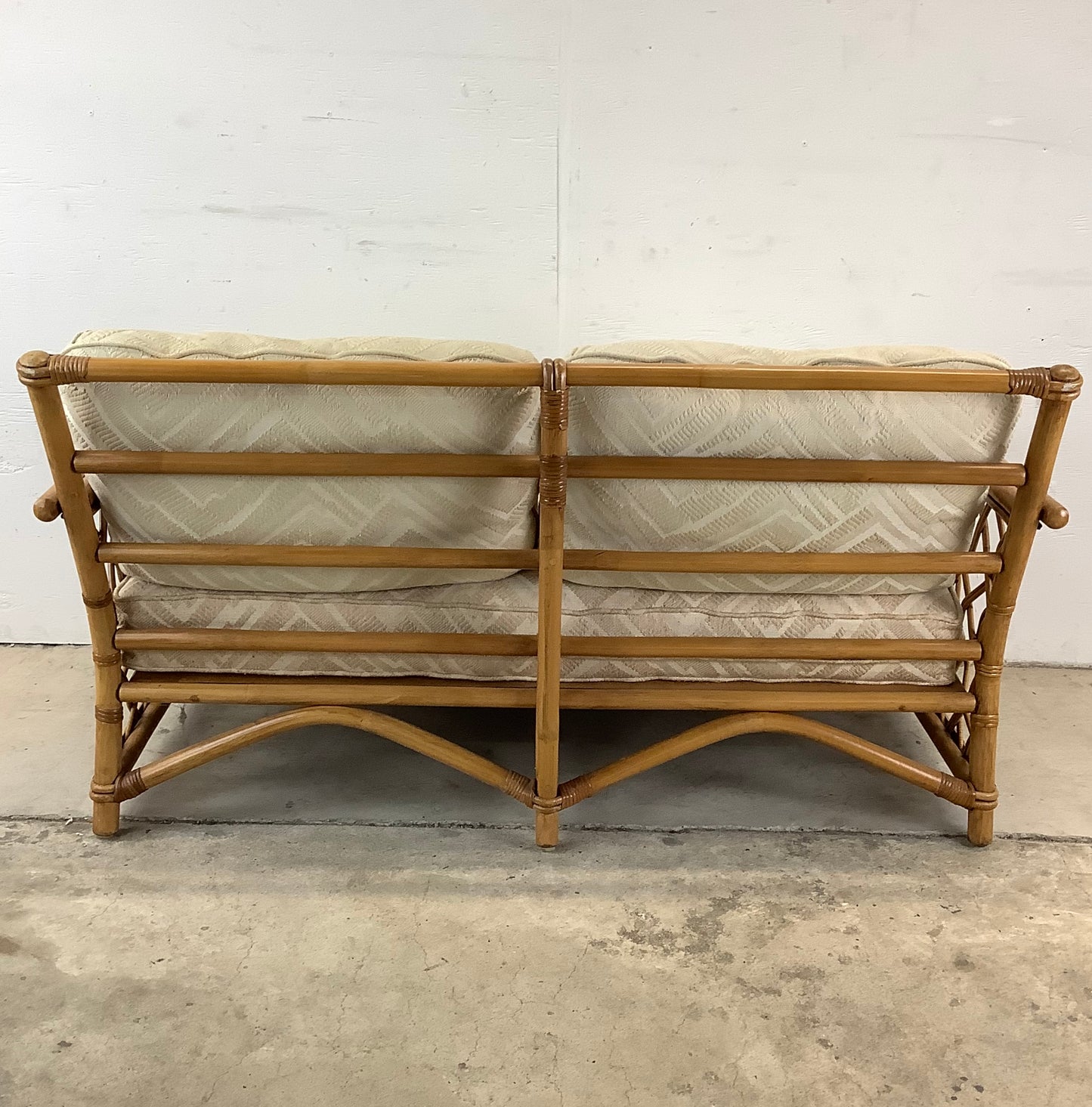 Vintage Ficks Reed Rattan Loveseat