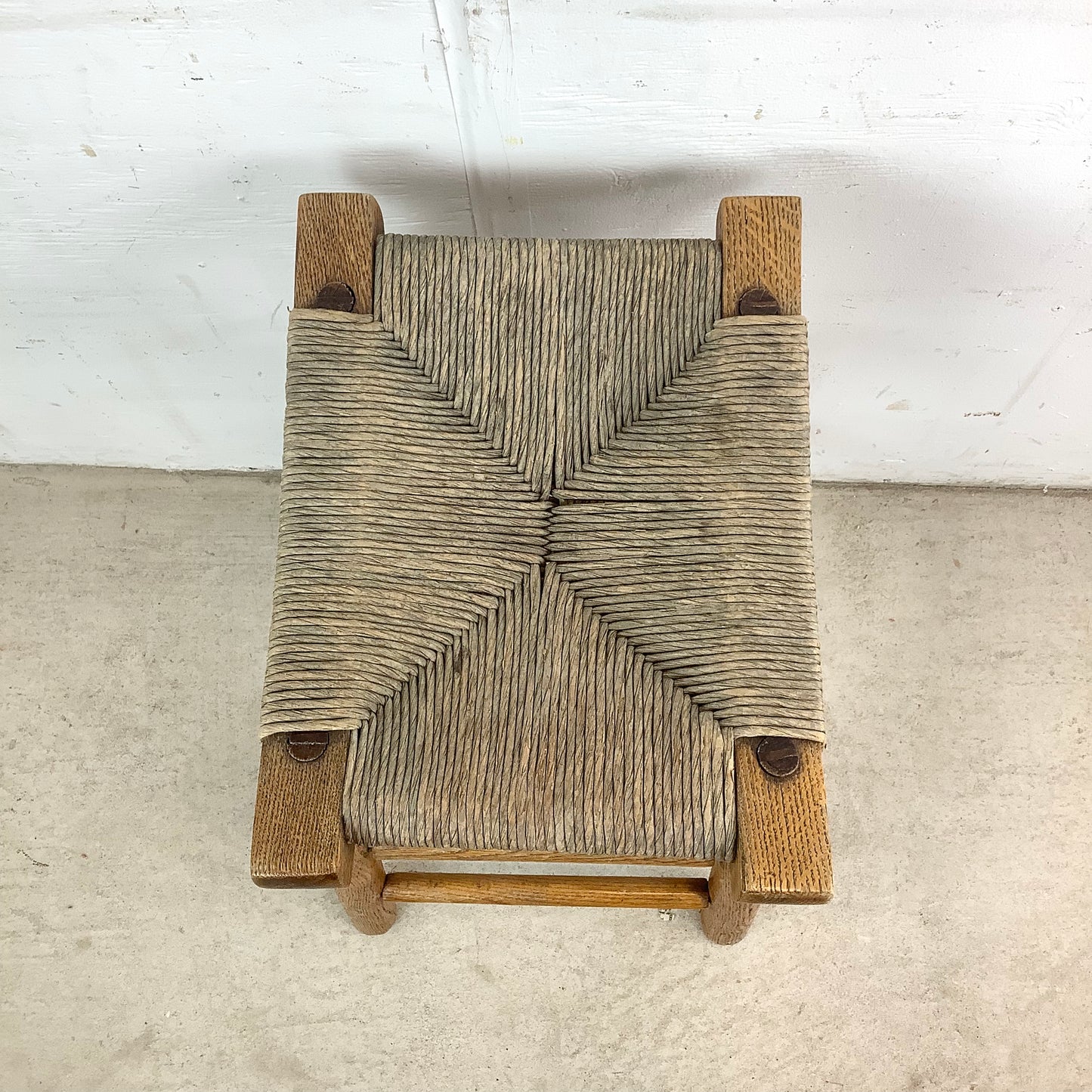 Vintage Rope Seat Counter Stool