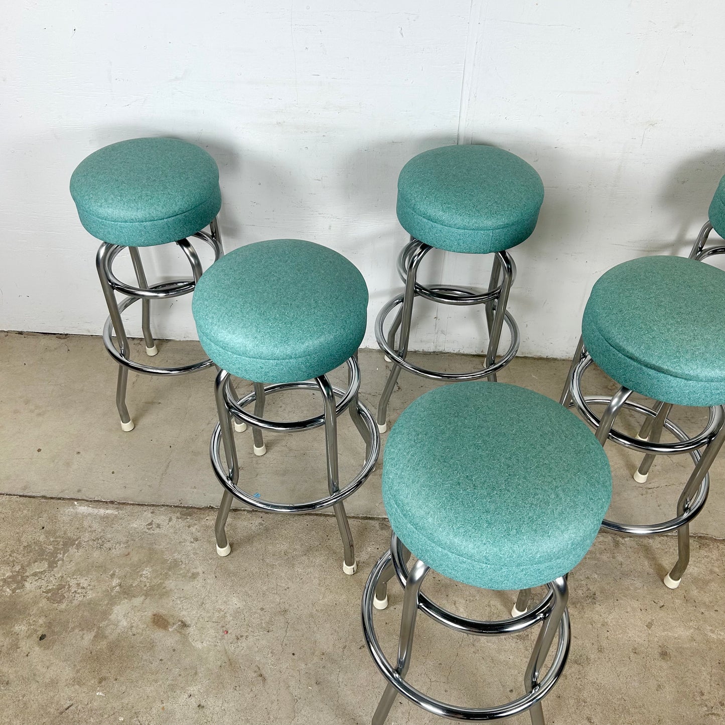 Vintage Swivel Barstools- Set of Six