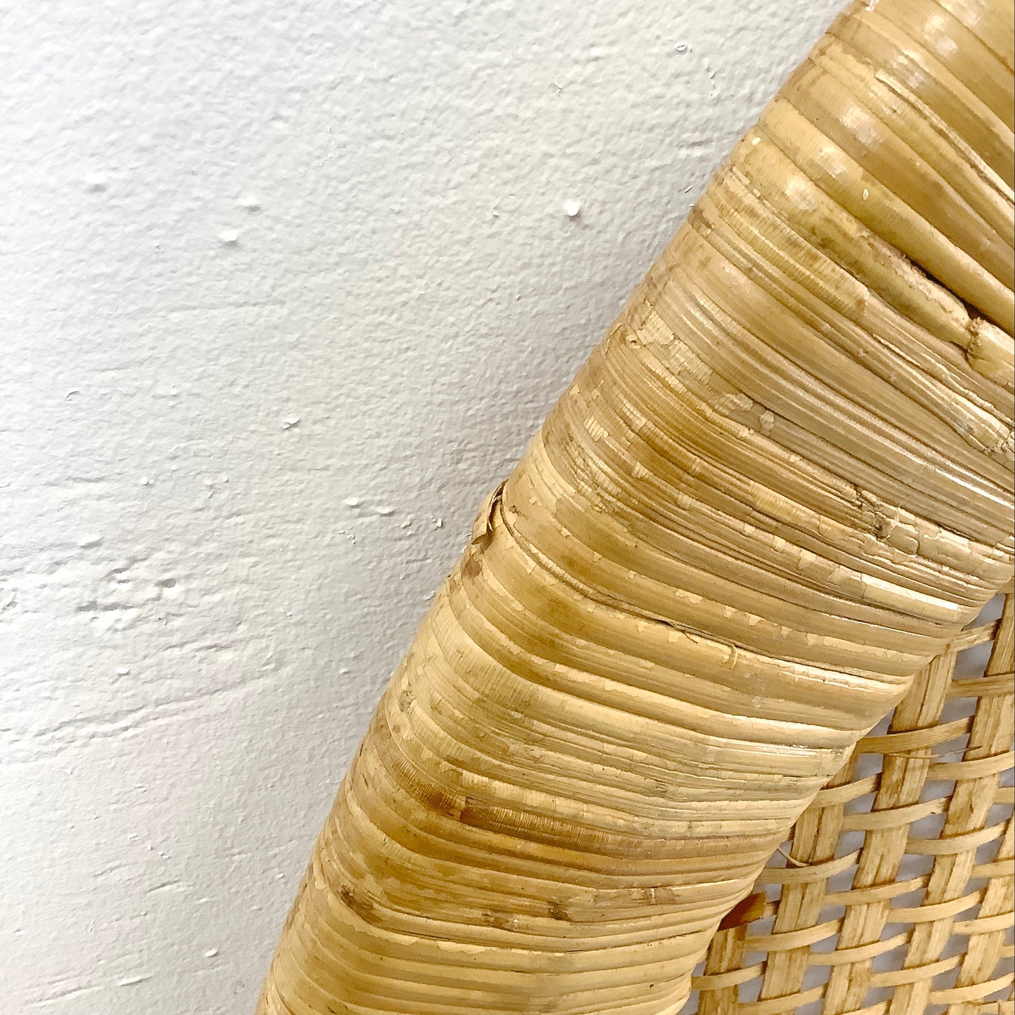Vintage Coastal Arch Rattan Headboard- Twin