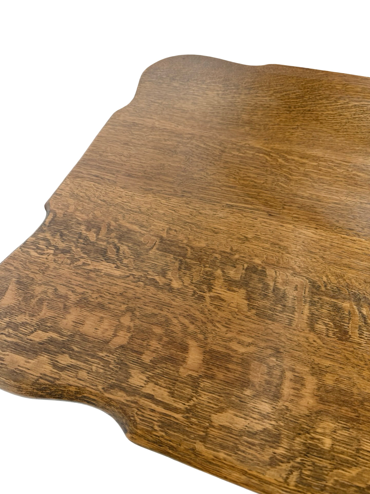 Early 20th Century Tiger Oak Barley Twist Table with Ball & Claw Feet