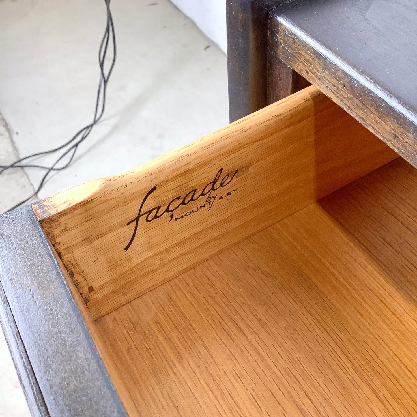 Mid-Century Mt. Airy Facade Rolling Bar Cart