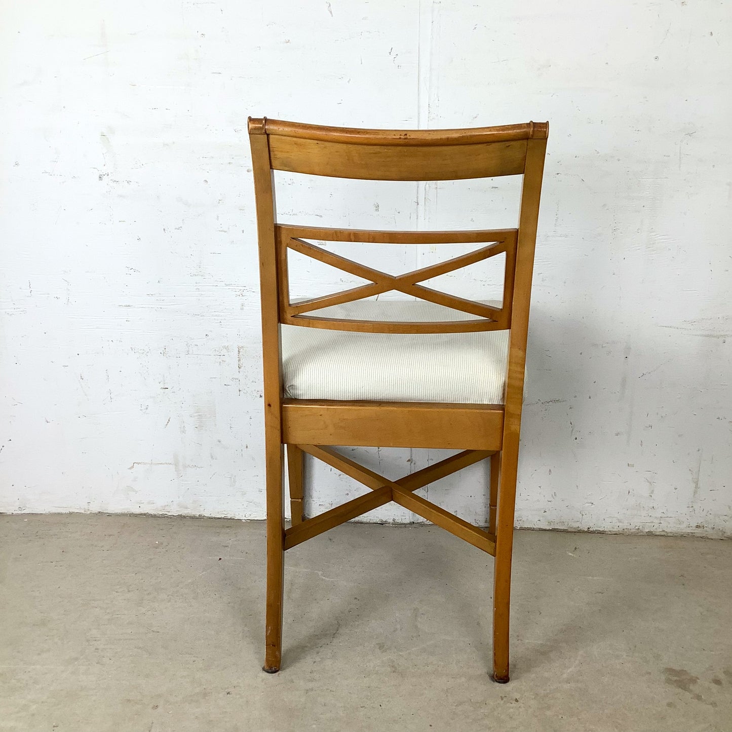 Vintage Neoclassical Style X-Back Side Chair