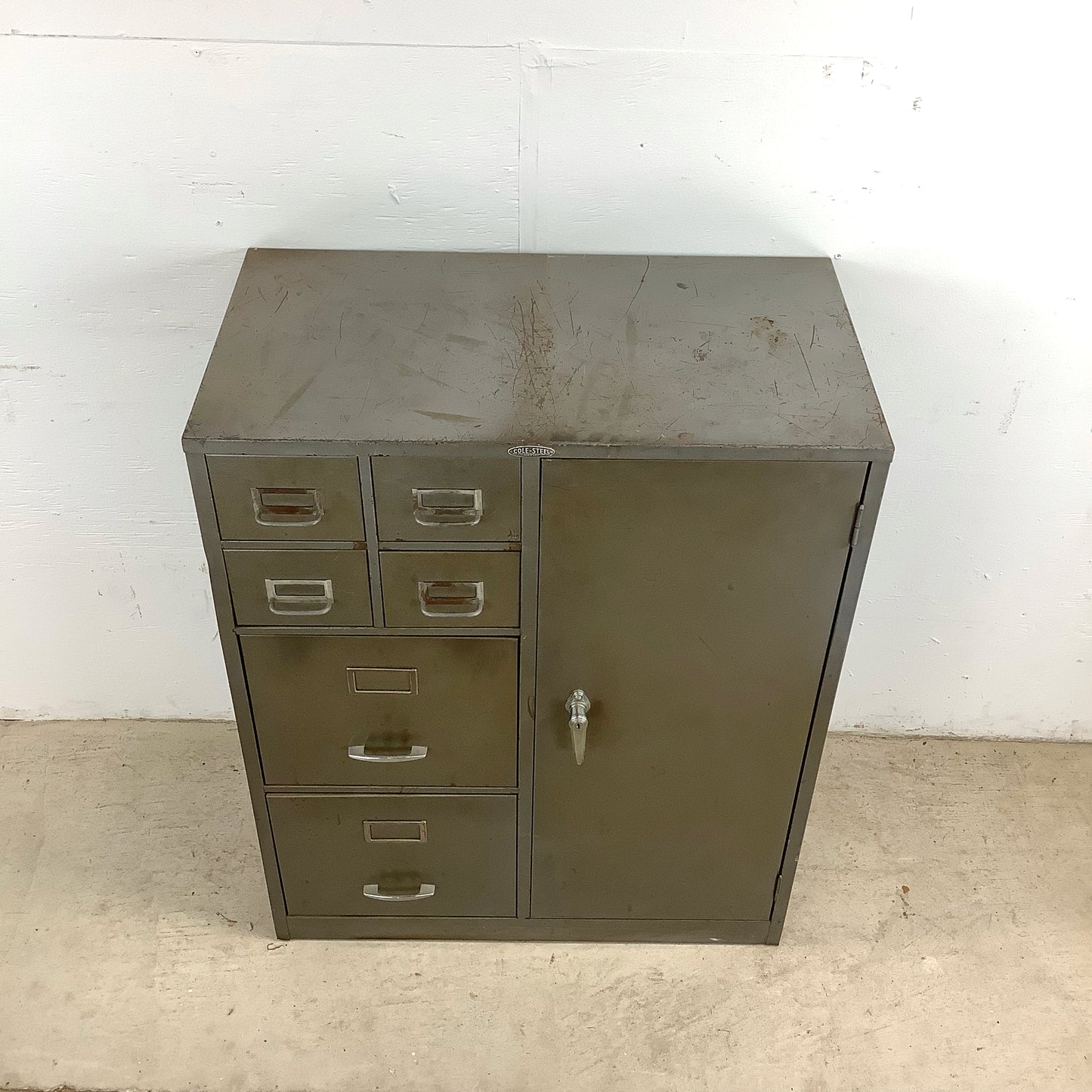 Vintage Industrial Filing Cabinet by Cole