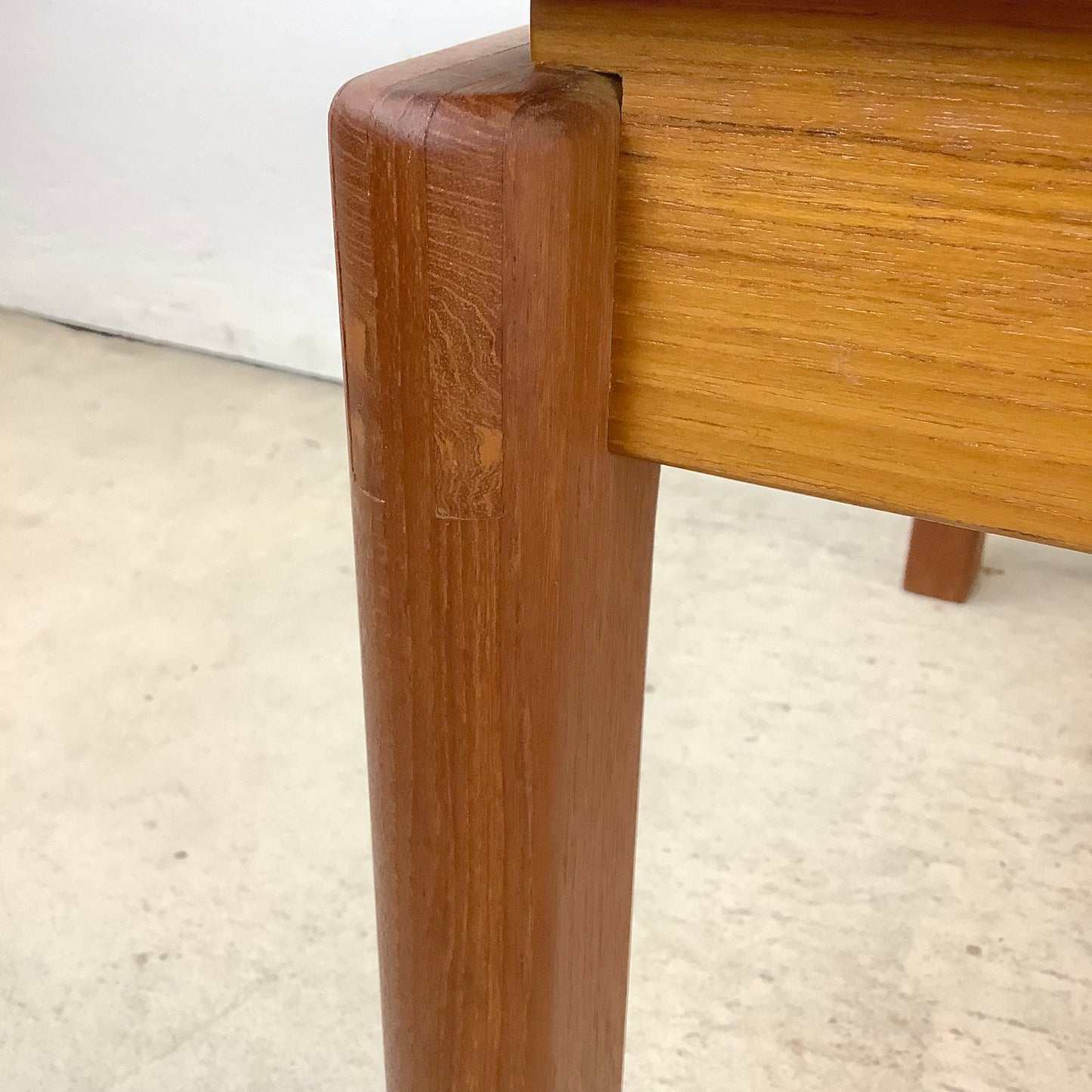 Danish Modern Teak End Tables With Smoked Glass- Pair