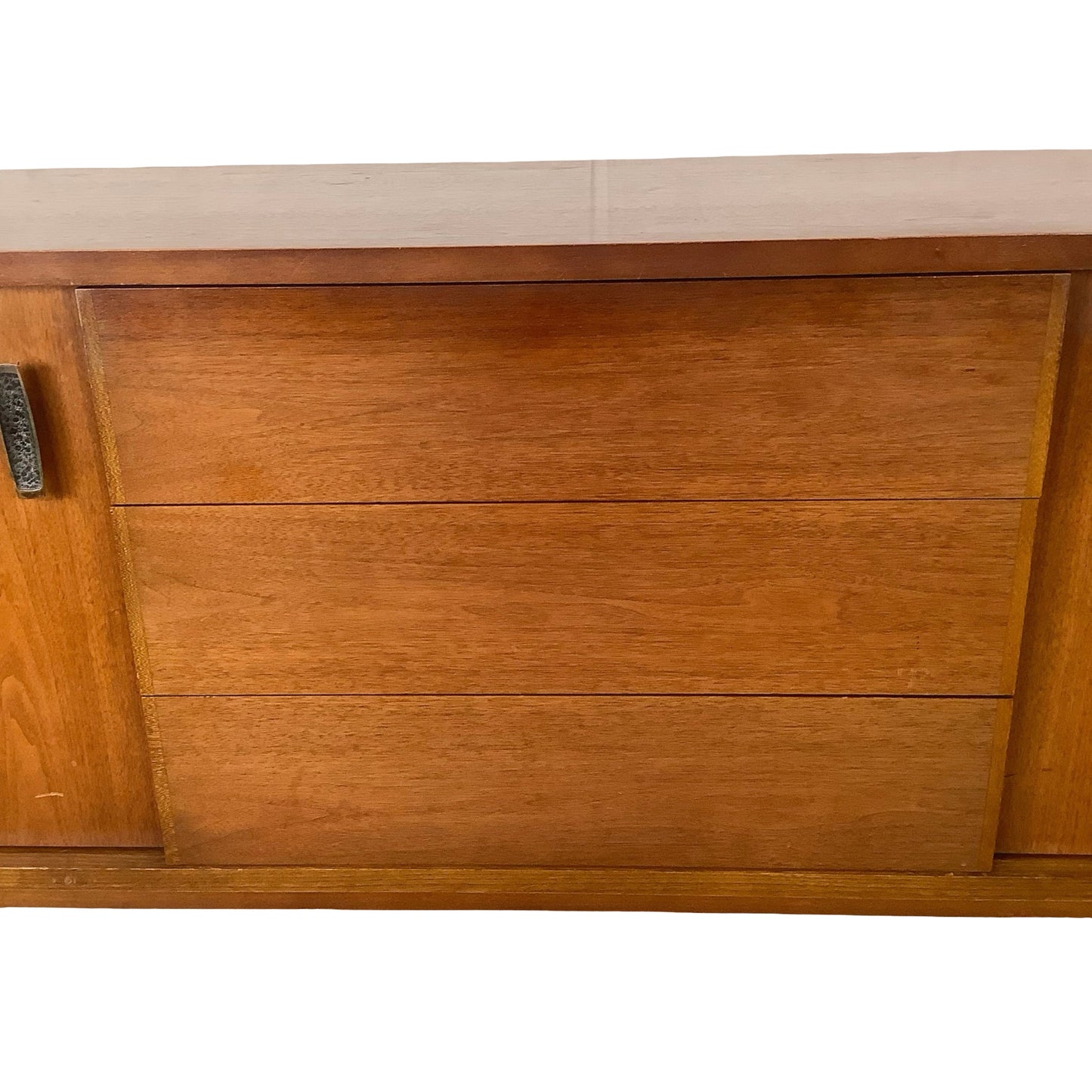 Mid-Century Walnut Sideboard Credenza Cabinet