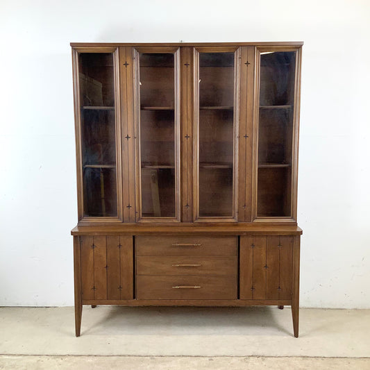 Mid-Century Broyhill Sideboard With Display Topper