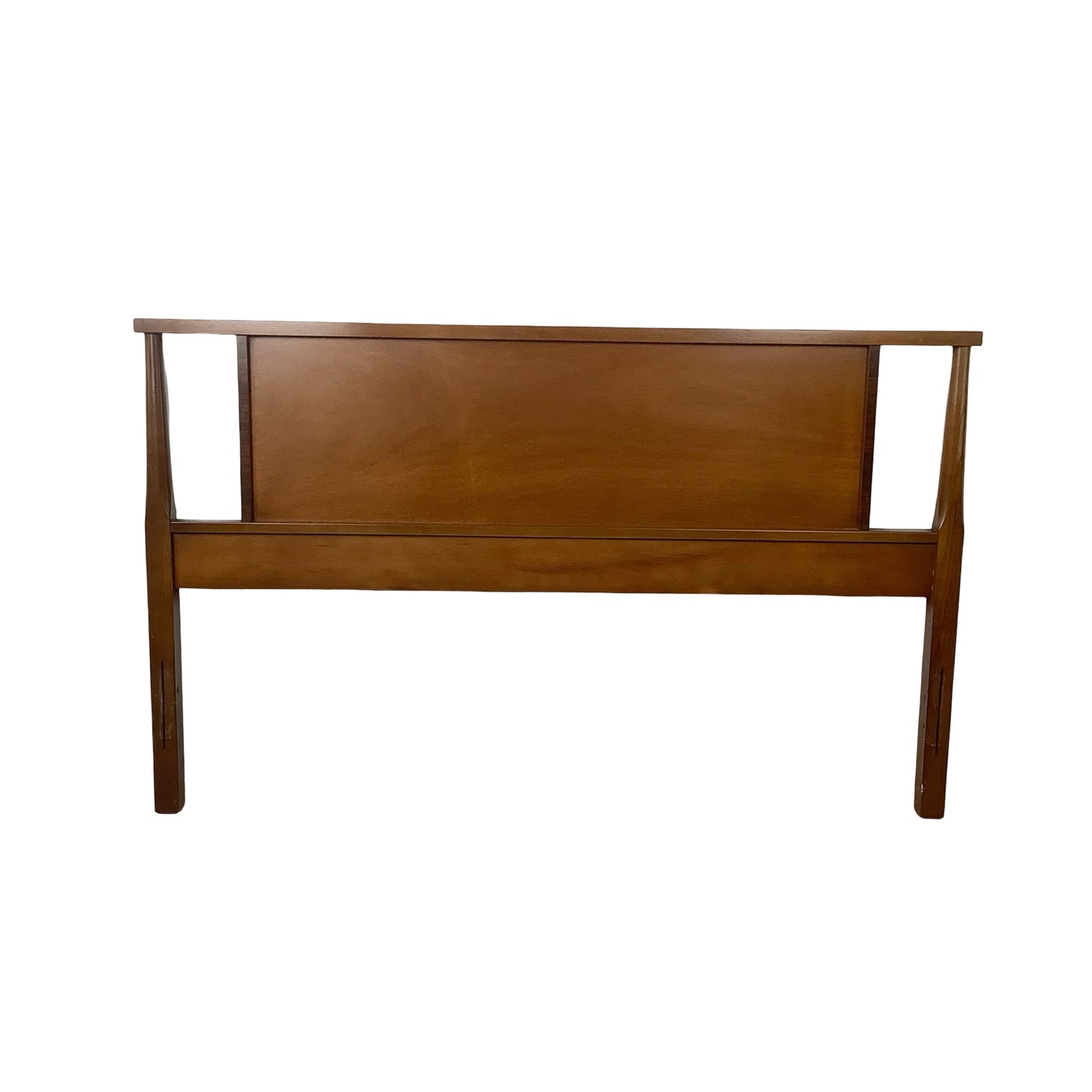 Mid-Century Modern Walnut Headboard | Vintage Full Size | Open Frame Design