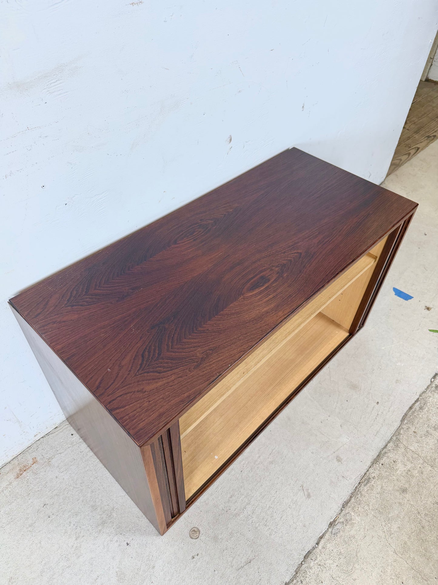 MCM Rosewood Three-Bay Modular Wall Unit, HG Systemi— Denmark, Cado Style