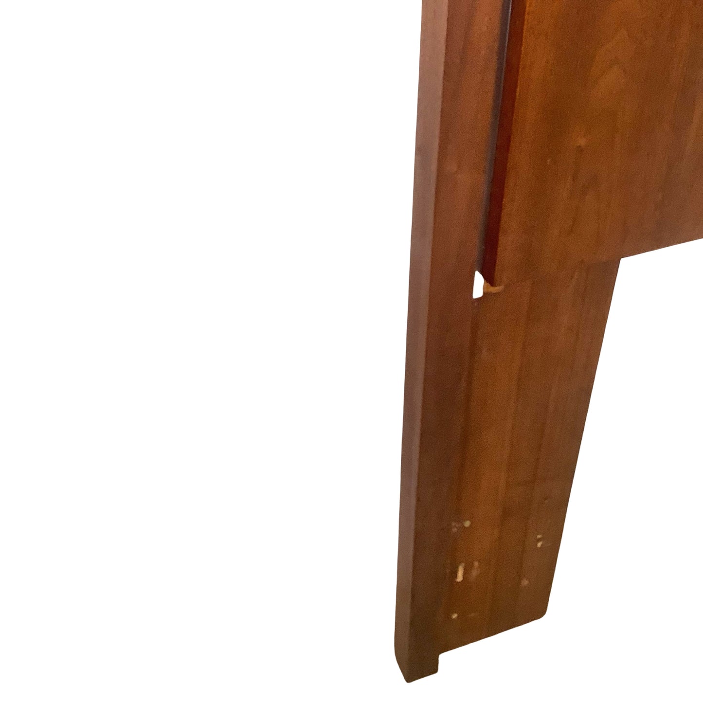 Mid-Century Modern Dillingham Walnut Headboard with Polished Chrome Accent Inlay