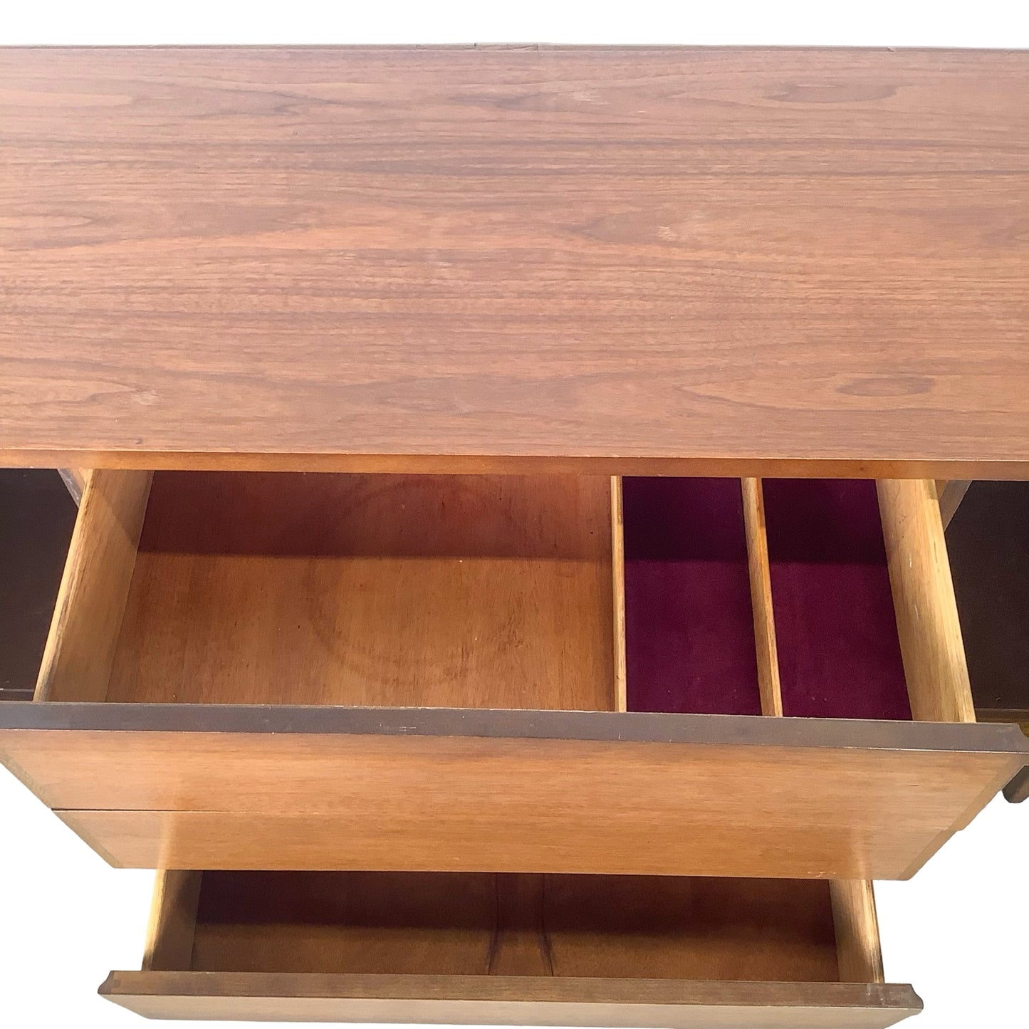 Mid-Century Walnut Sideboard Credenza Cabinet