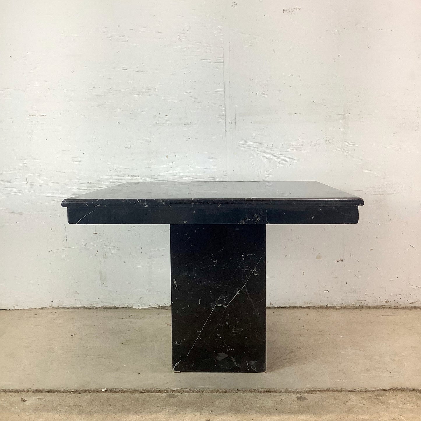 Nero Marquina Black Marble Square Side table