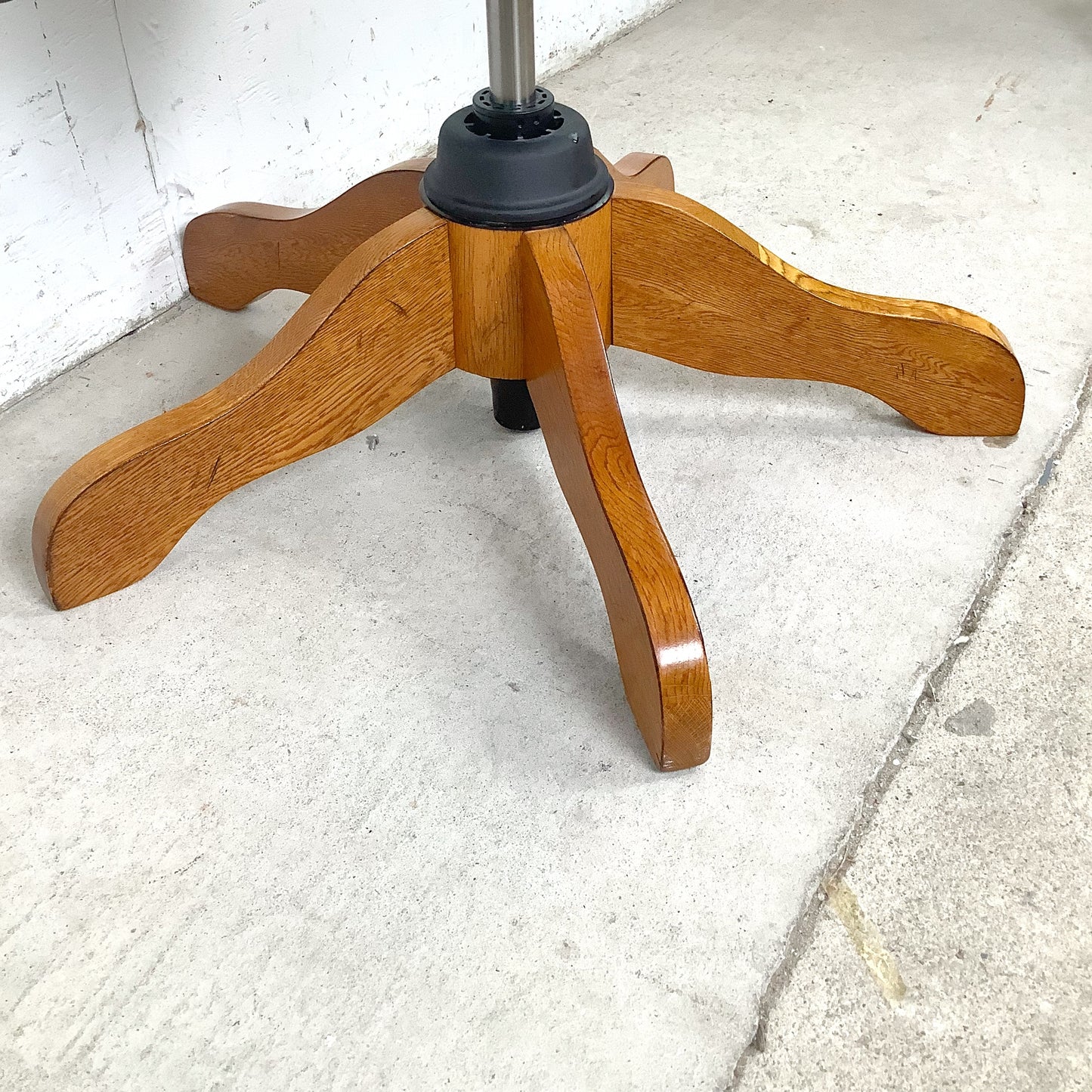 Vintage Scandinavian Modern Teak Swivel Desk Chair
