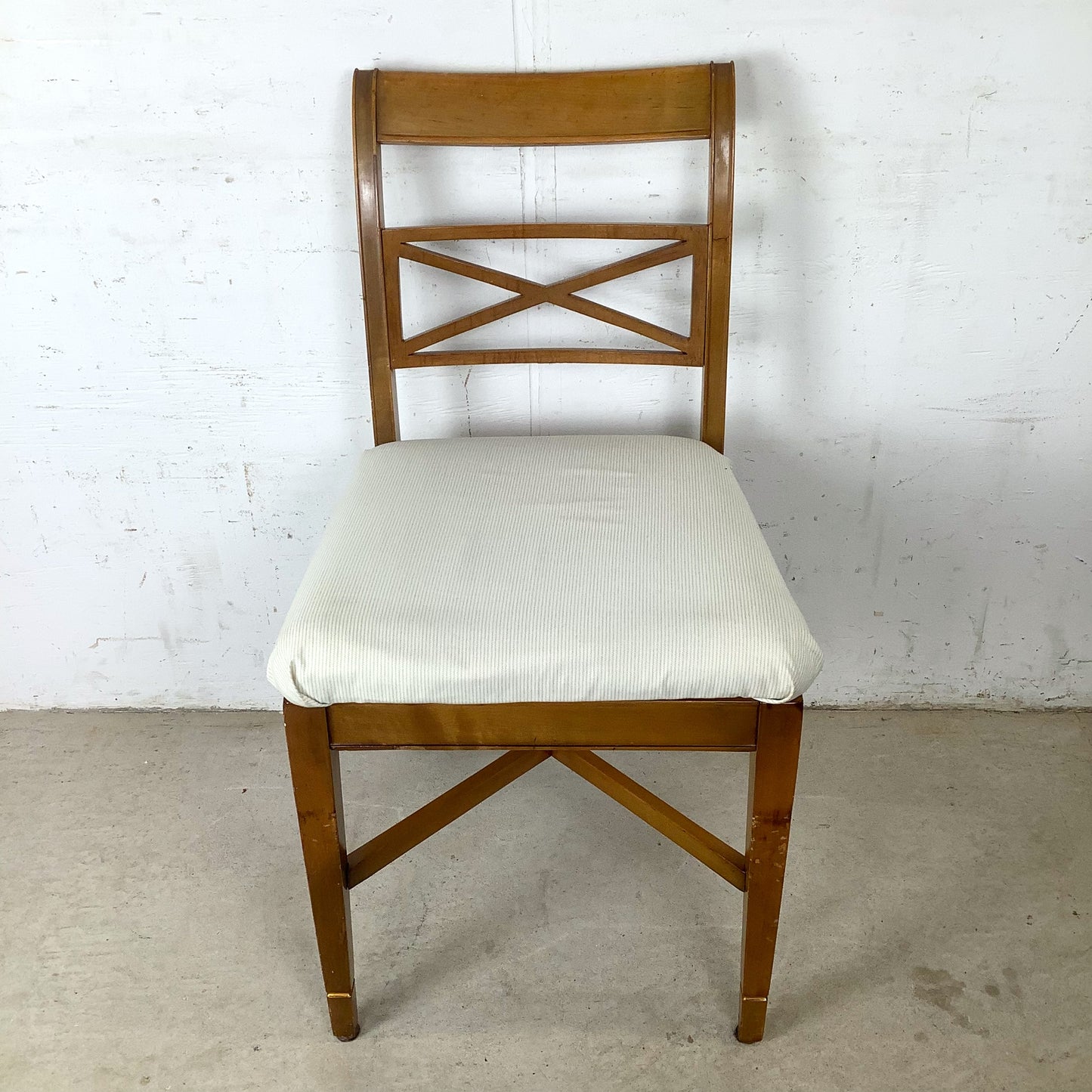 Vintage Neoclassical Style X-Back Side Chair