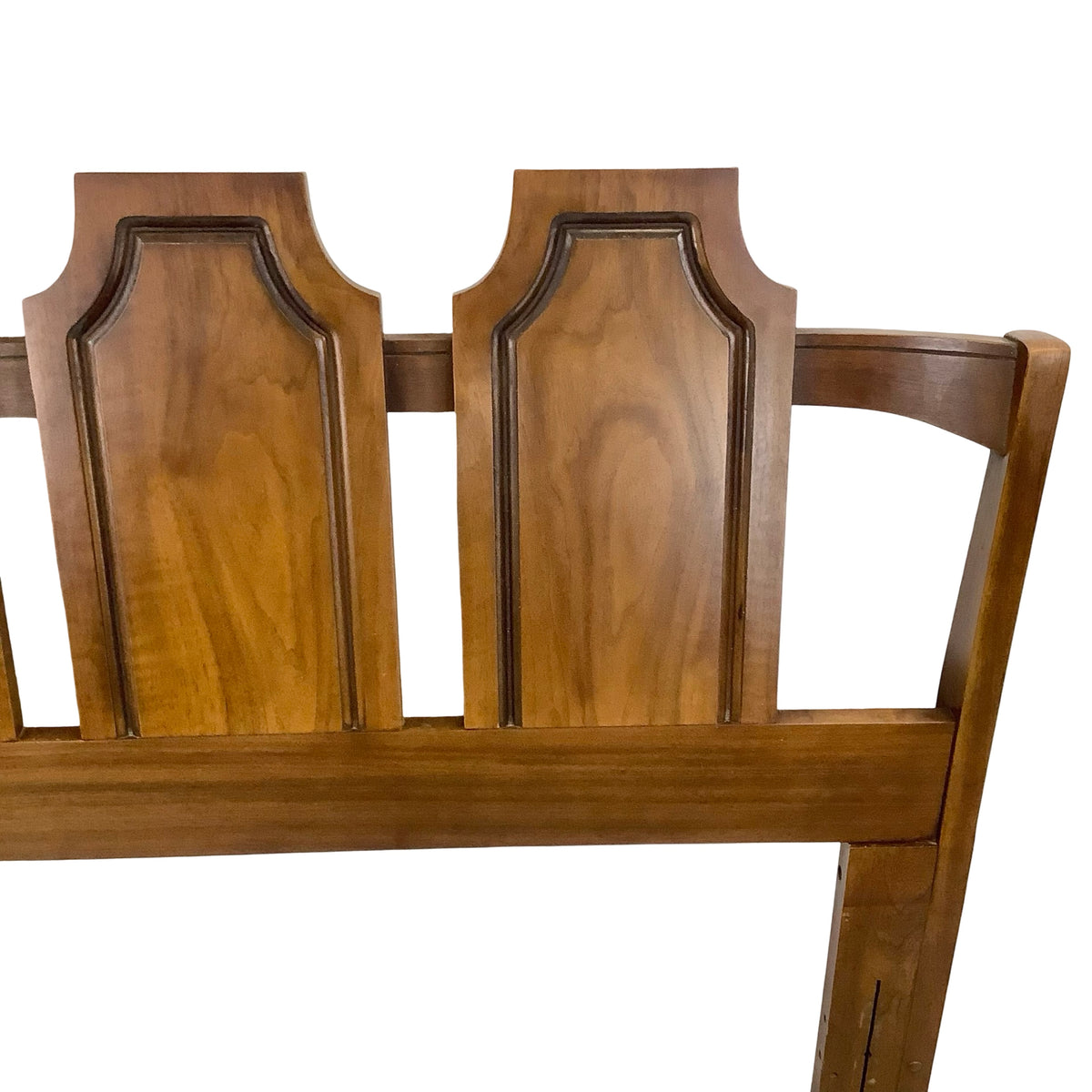 Vintage Walnut Mid-Century Modern Full Bed Frame