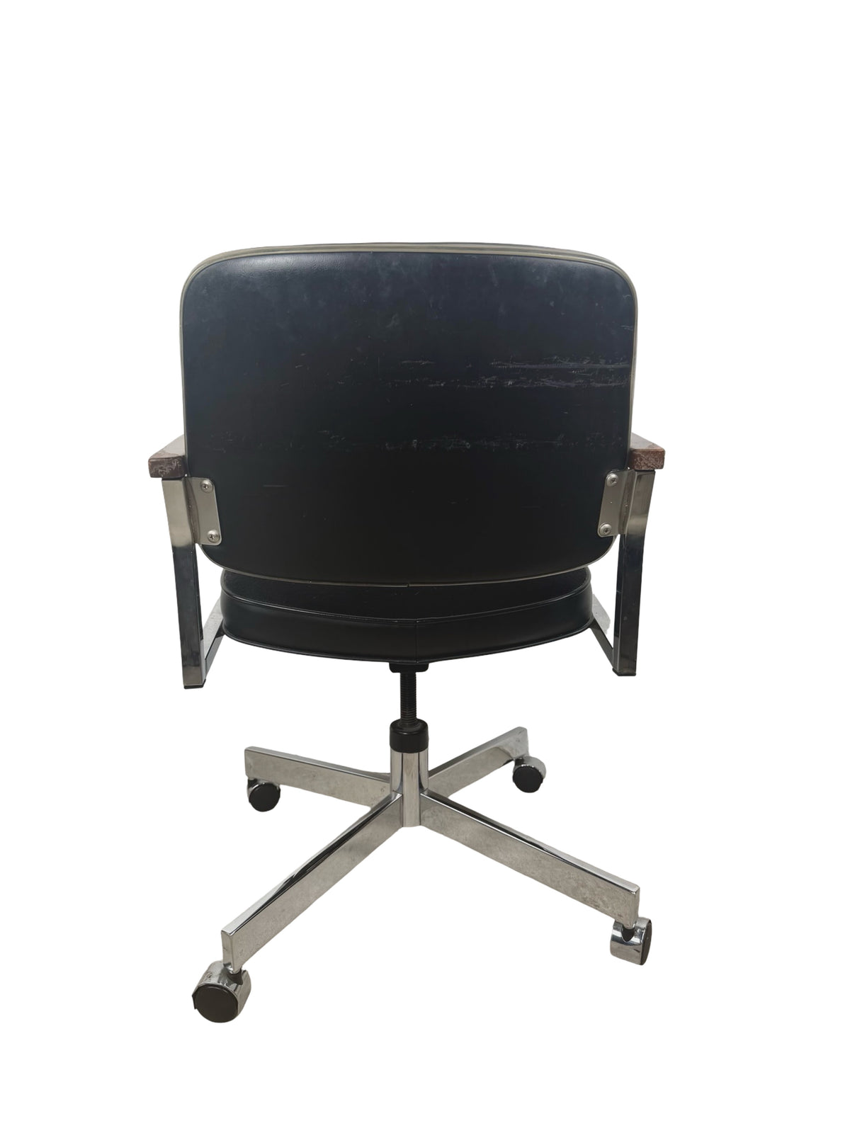 Vintage United Chair Co. Mid-Century Chrome Swivel Office Chair