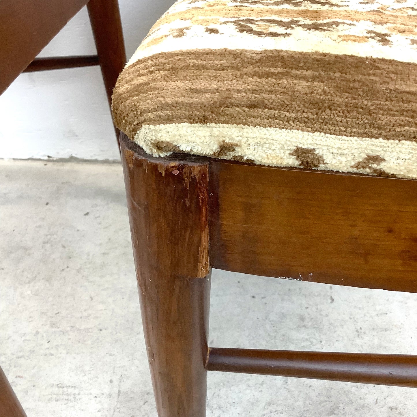 Mid-Century Walnut Dining Room Chairs- A Pair