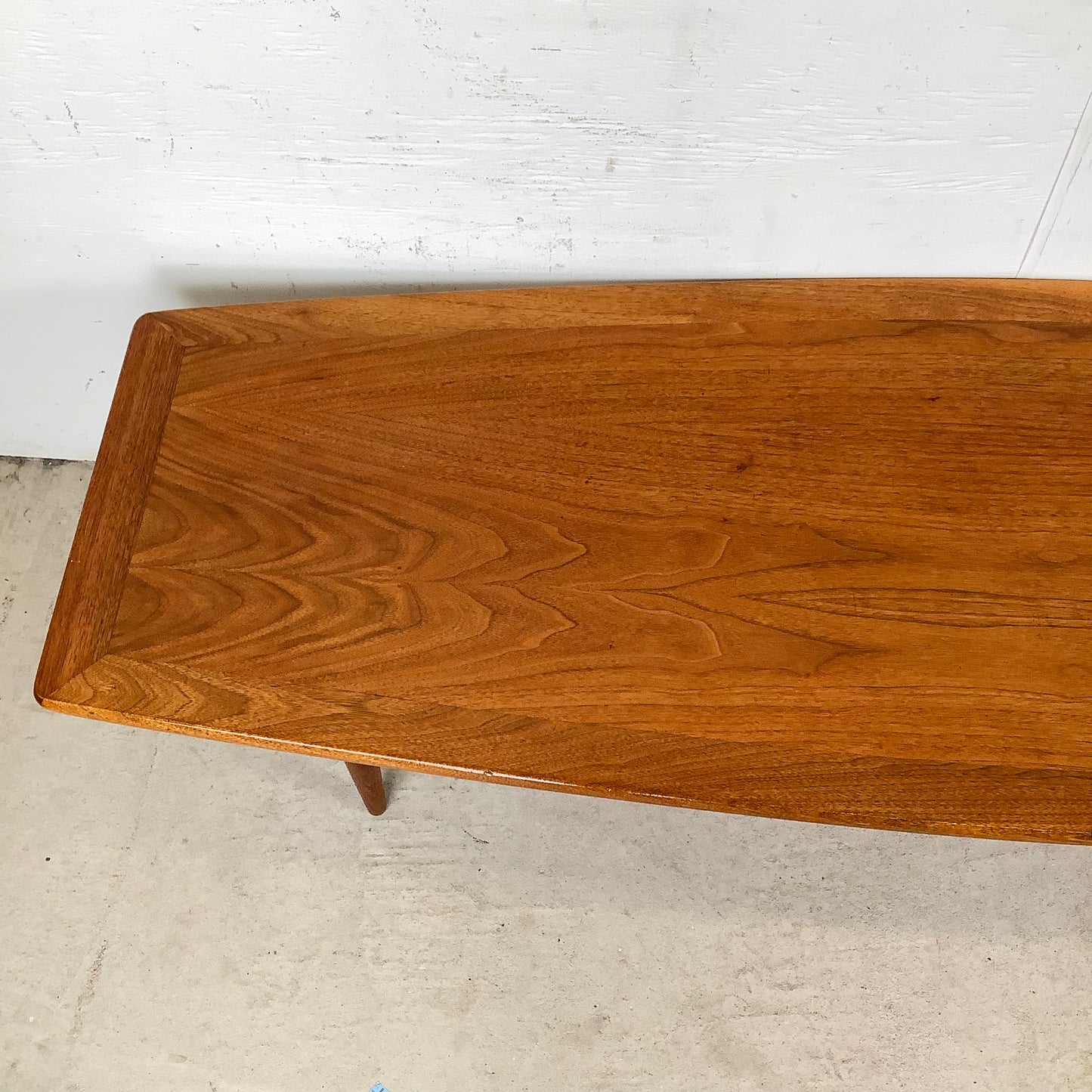Scandinavian Modern Surfboard Teak Coffee Table