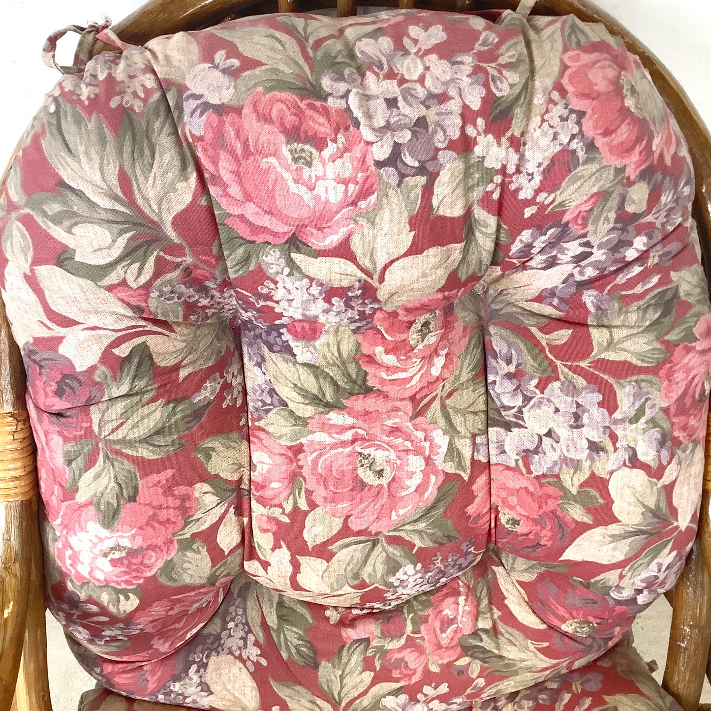Vintage Bentwood Rattan Swivel Lounge Chair
