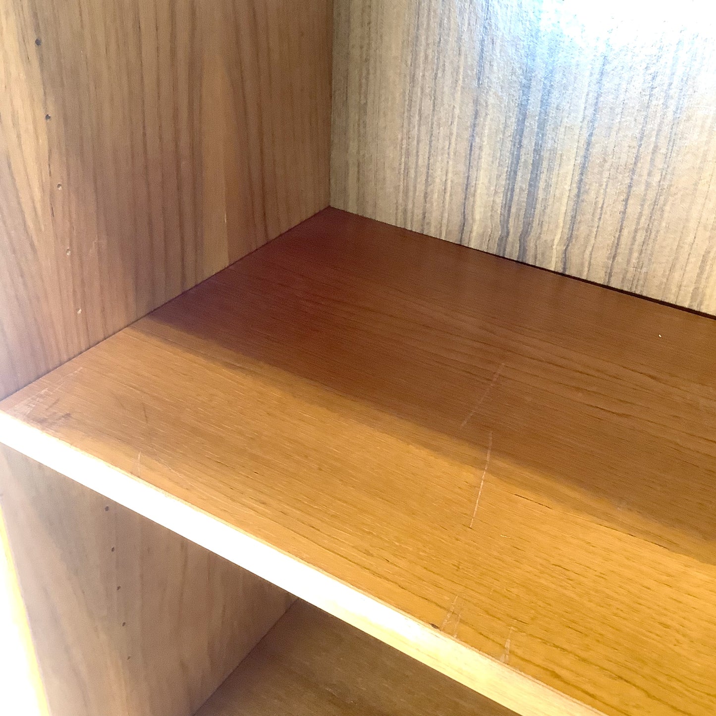 Vintage Scandinavian Modern Teak Open Bookcase
