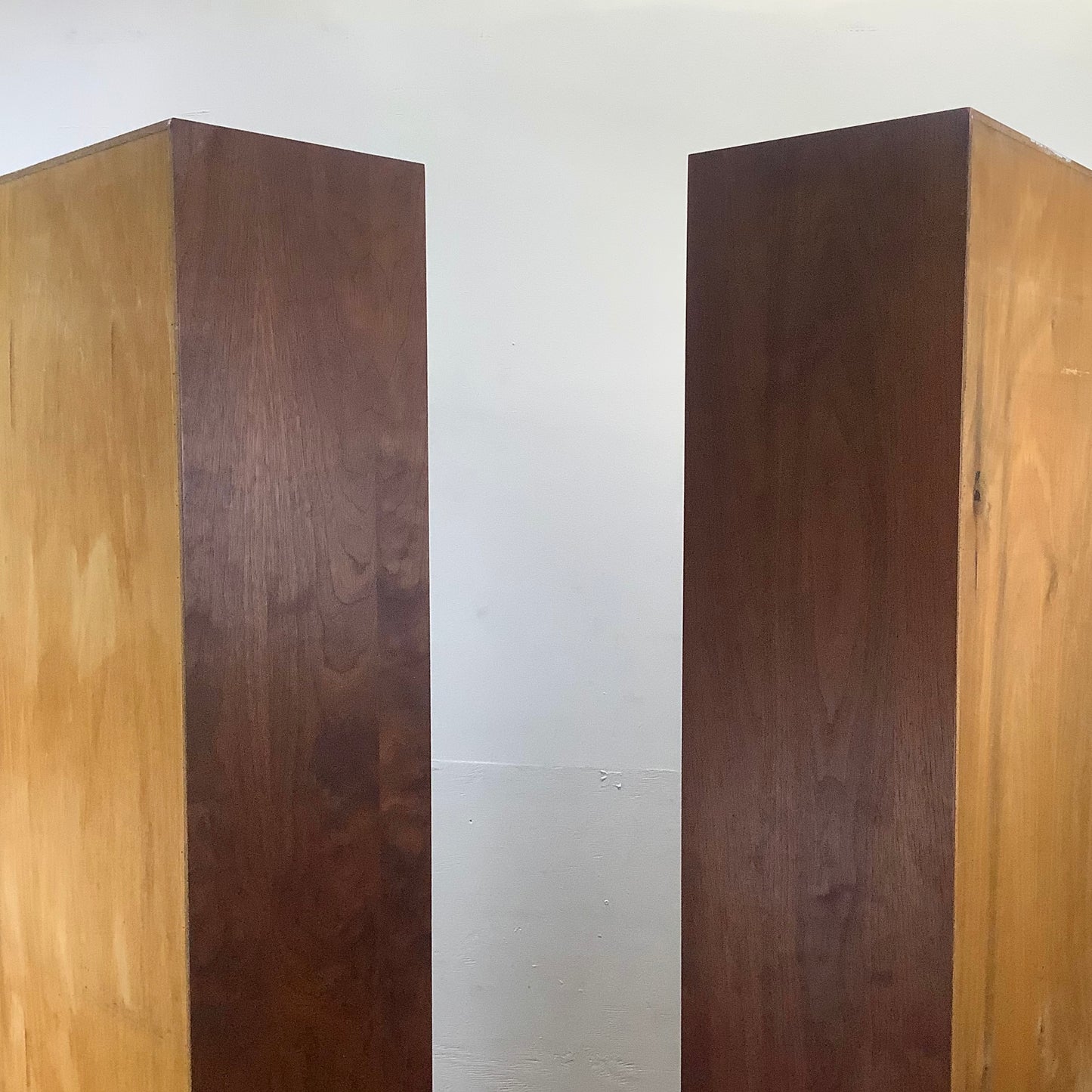 Pair Tall Vintage Bookcases