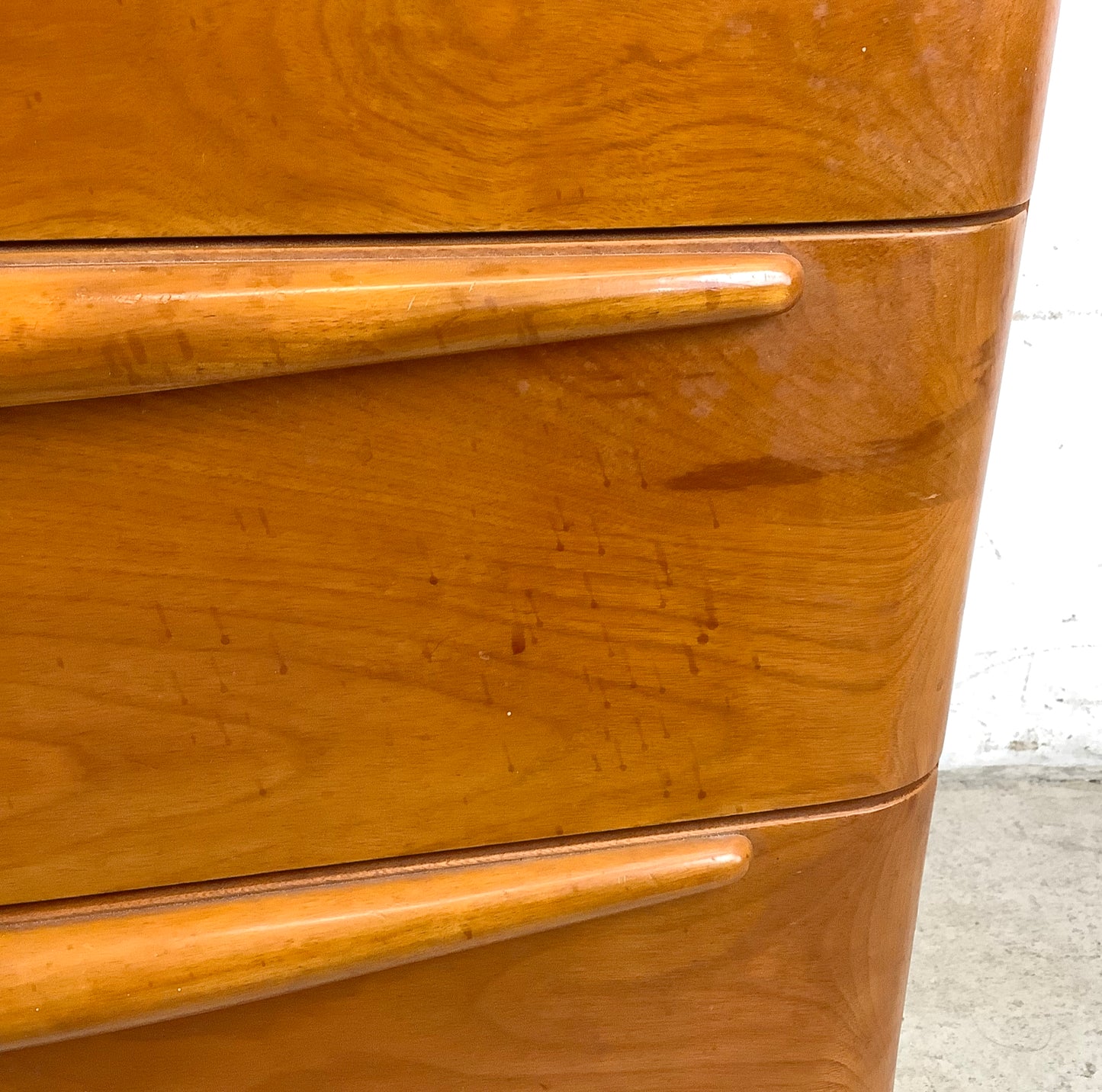 Vintage Three Drawer Bedside Dresser by Heywood Wakefield