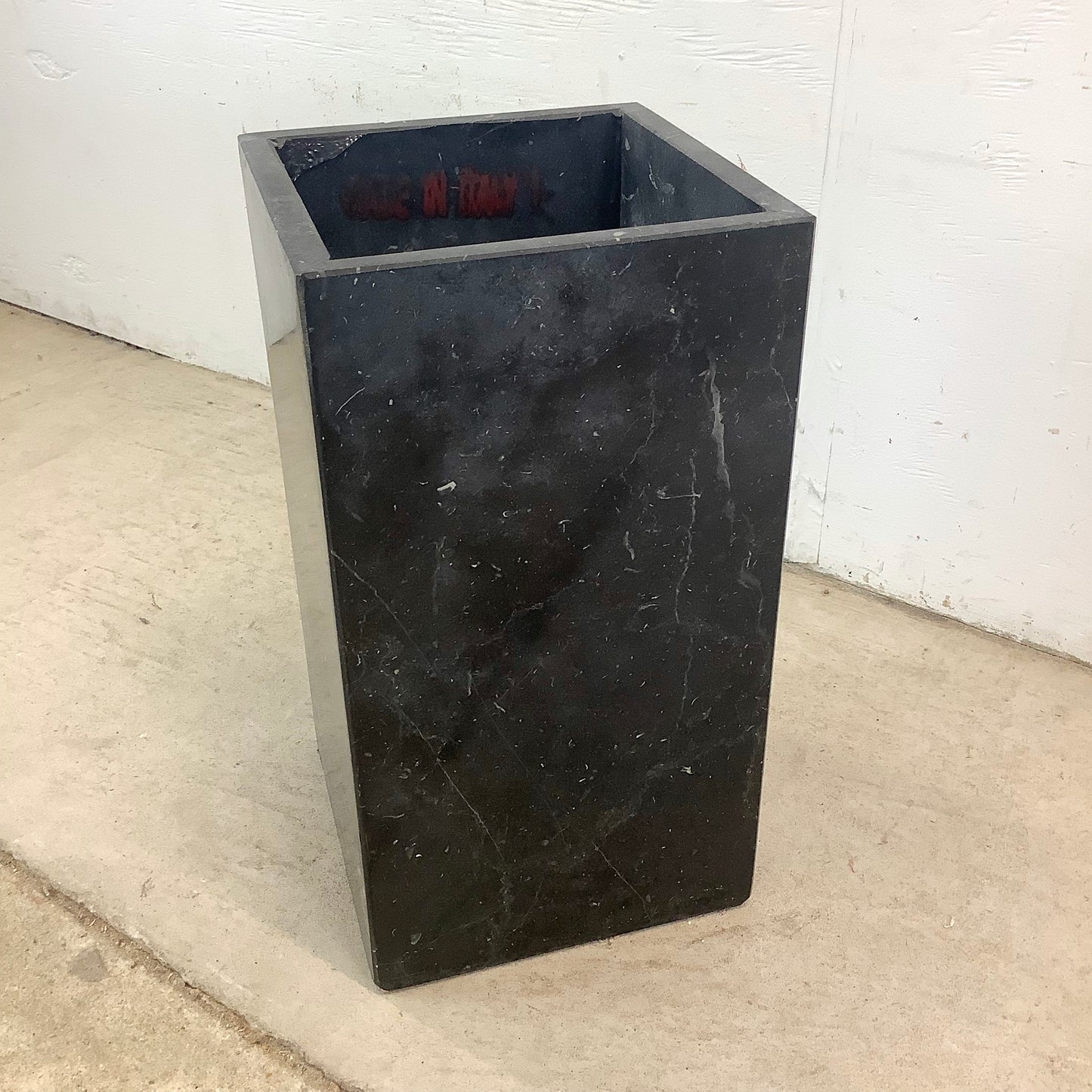 Nero Marquina Black Marble Square Side table