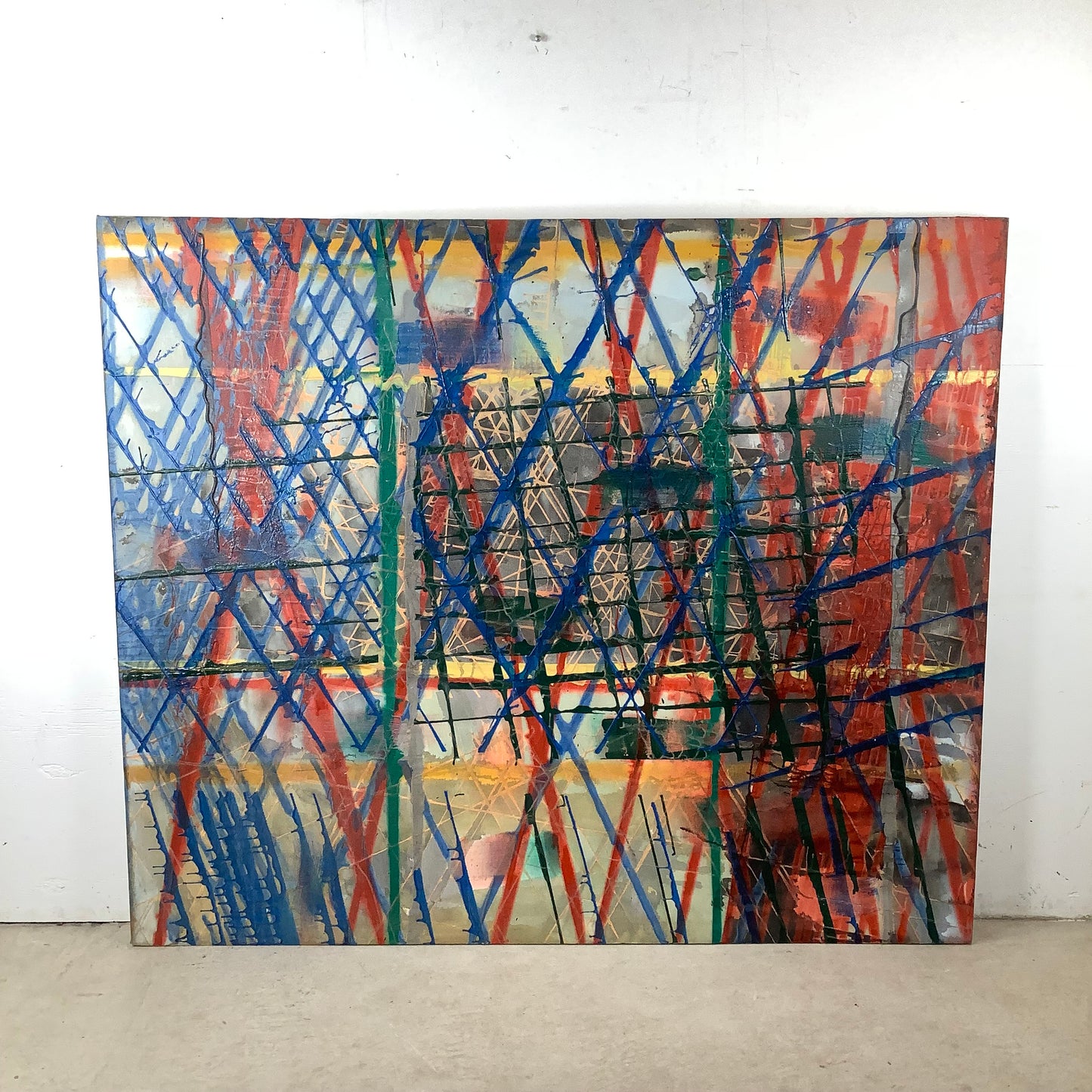 Large Contemporary Abstract Painting 70x59 – Architectural