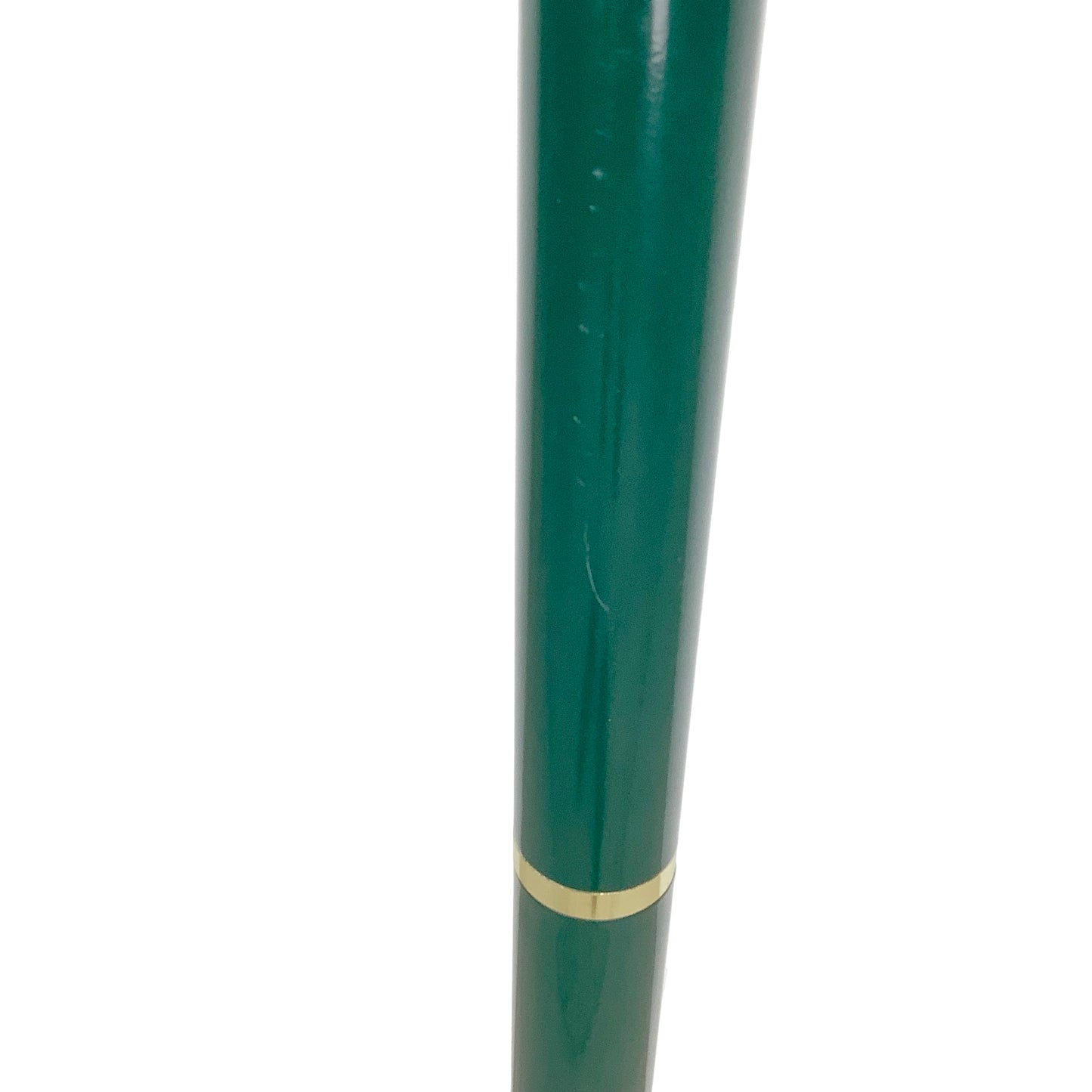 Vintage Hunter Green Brass Lamp, Pleated Fabric Shade, Traditional Hollywood Regency